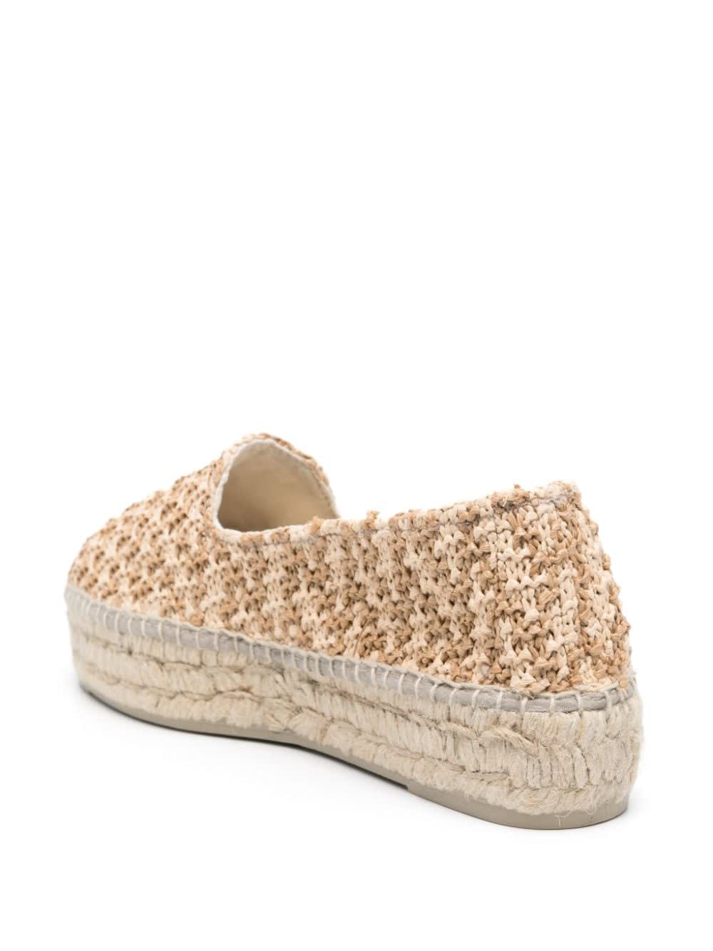 Manebi Manebí Yucatán Zig-zag Raffia Espadrilles In Neutral