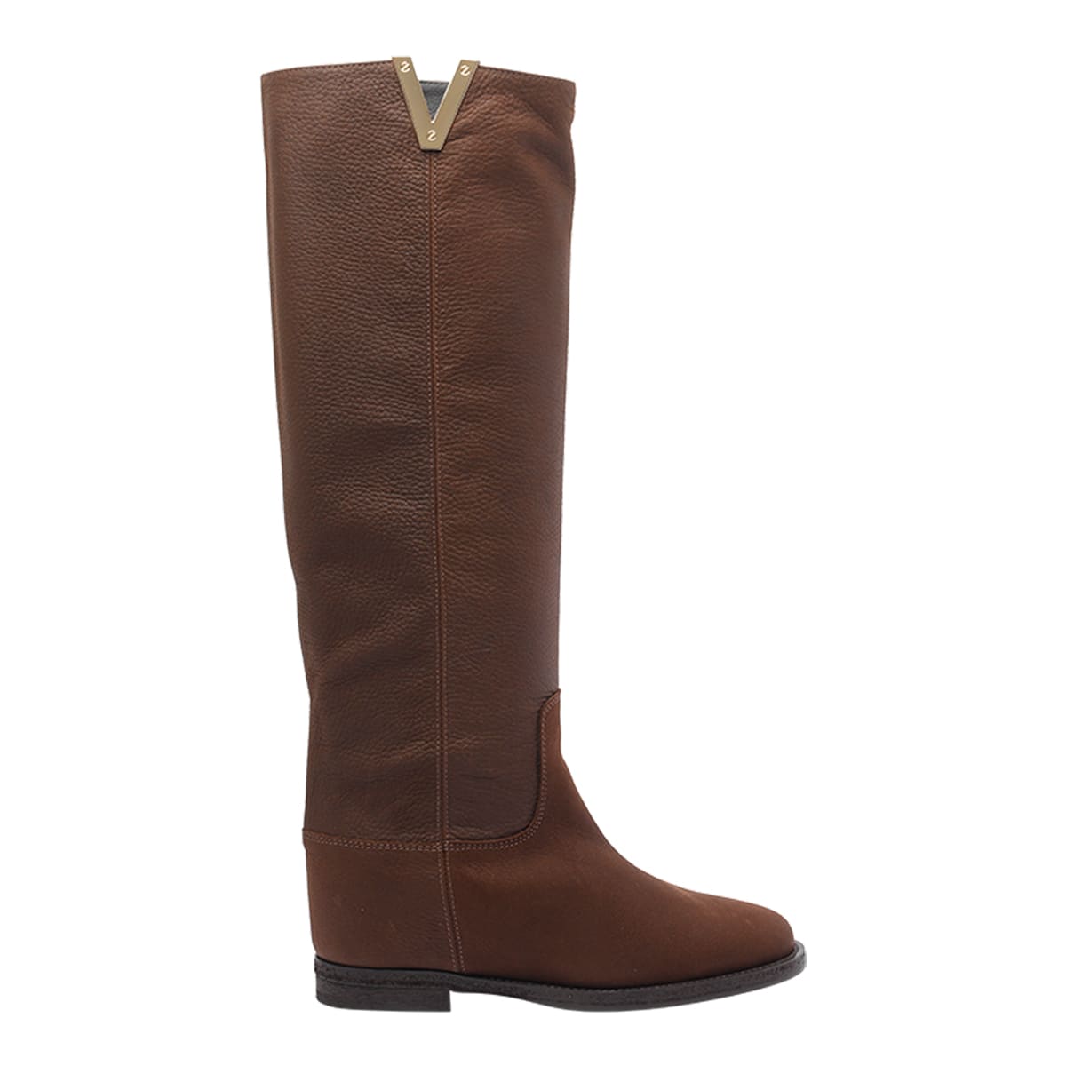 Via Roma 15 Brown V Boots In Brown
