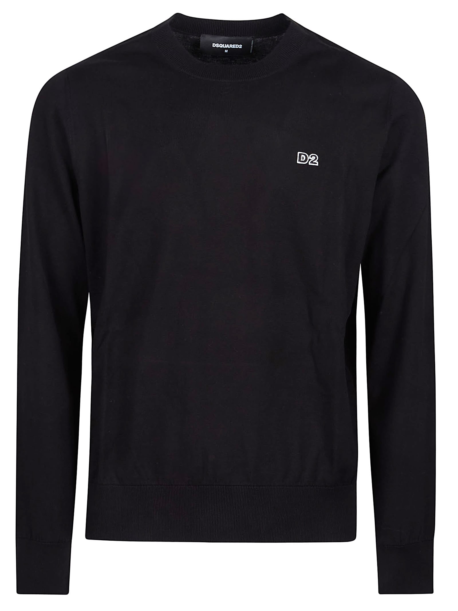 Dsquared2 Timeless Crewneck Sweater With Ribbed Cuffs And Hem