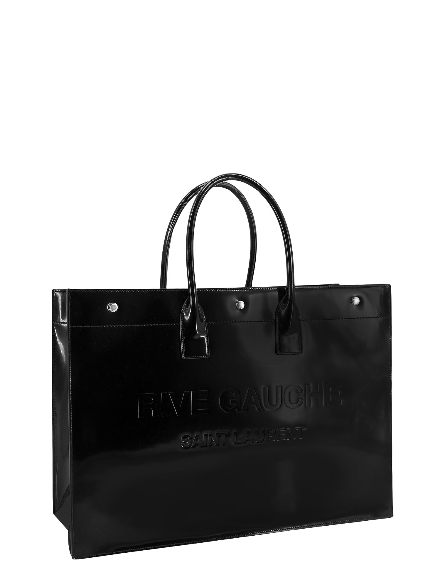 Shop Saint Laurent Rive Gauche Handbag In Black