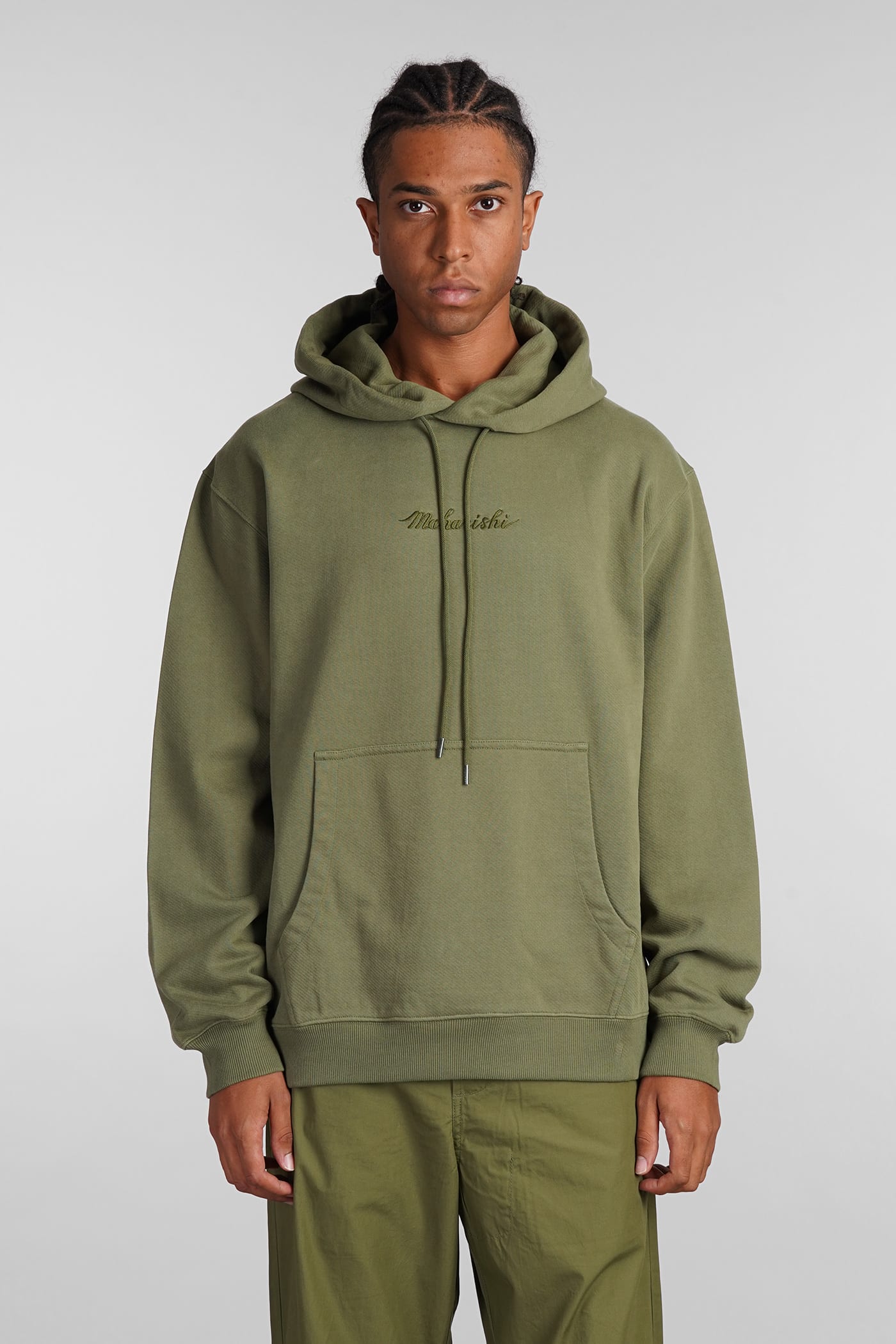 Sweatshirt In Green Cotton