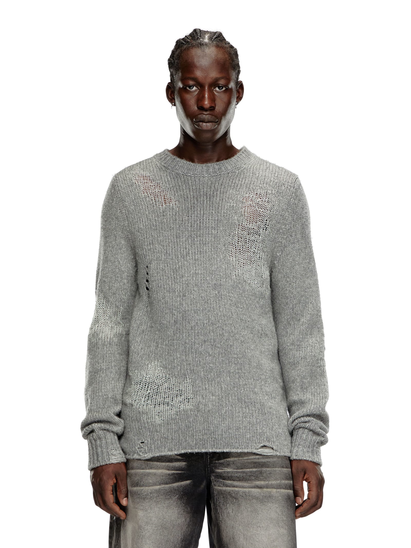 Shop Diesel K-norman Sweater In Grey