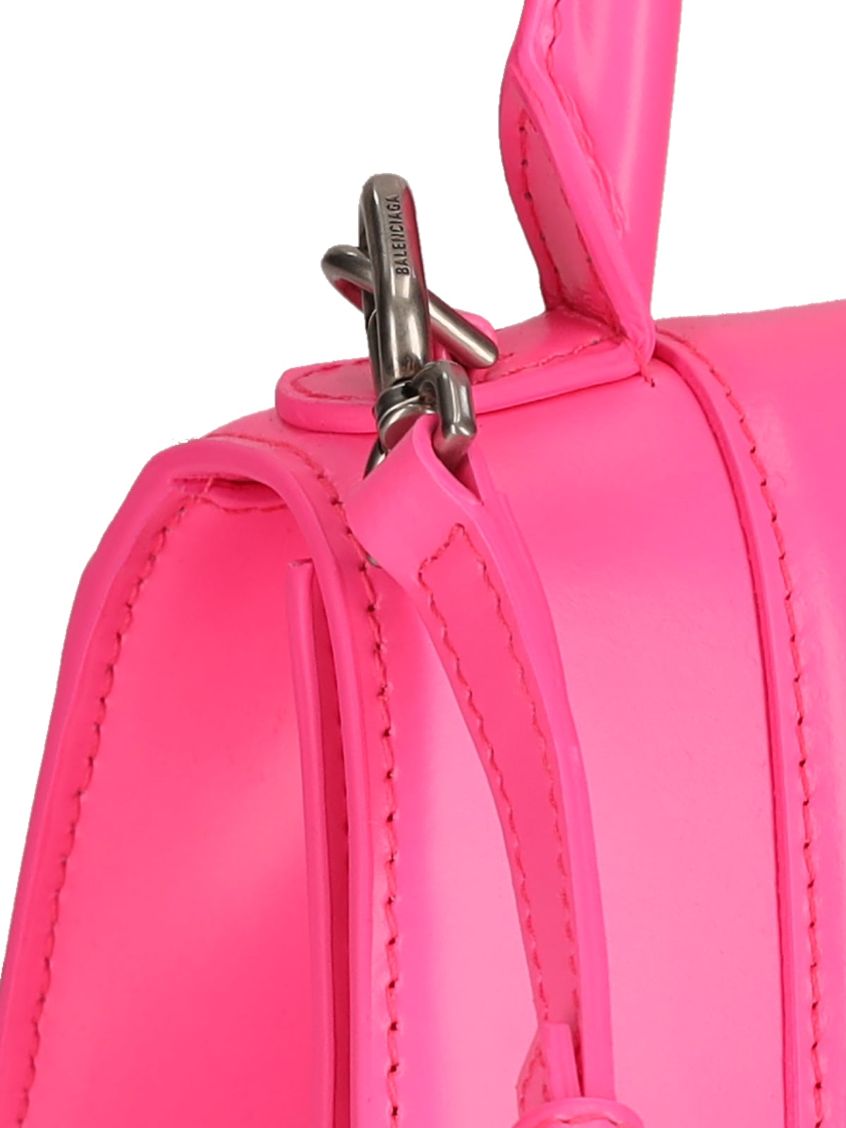 Shop Balenciaga Hourglass Xs Handbag In Fuchsia
