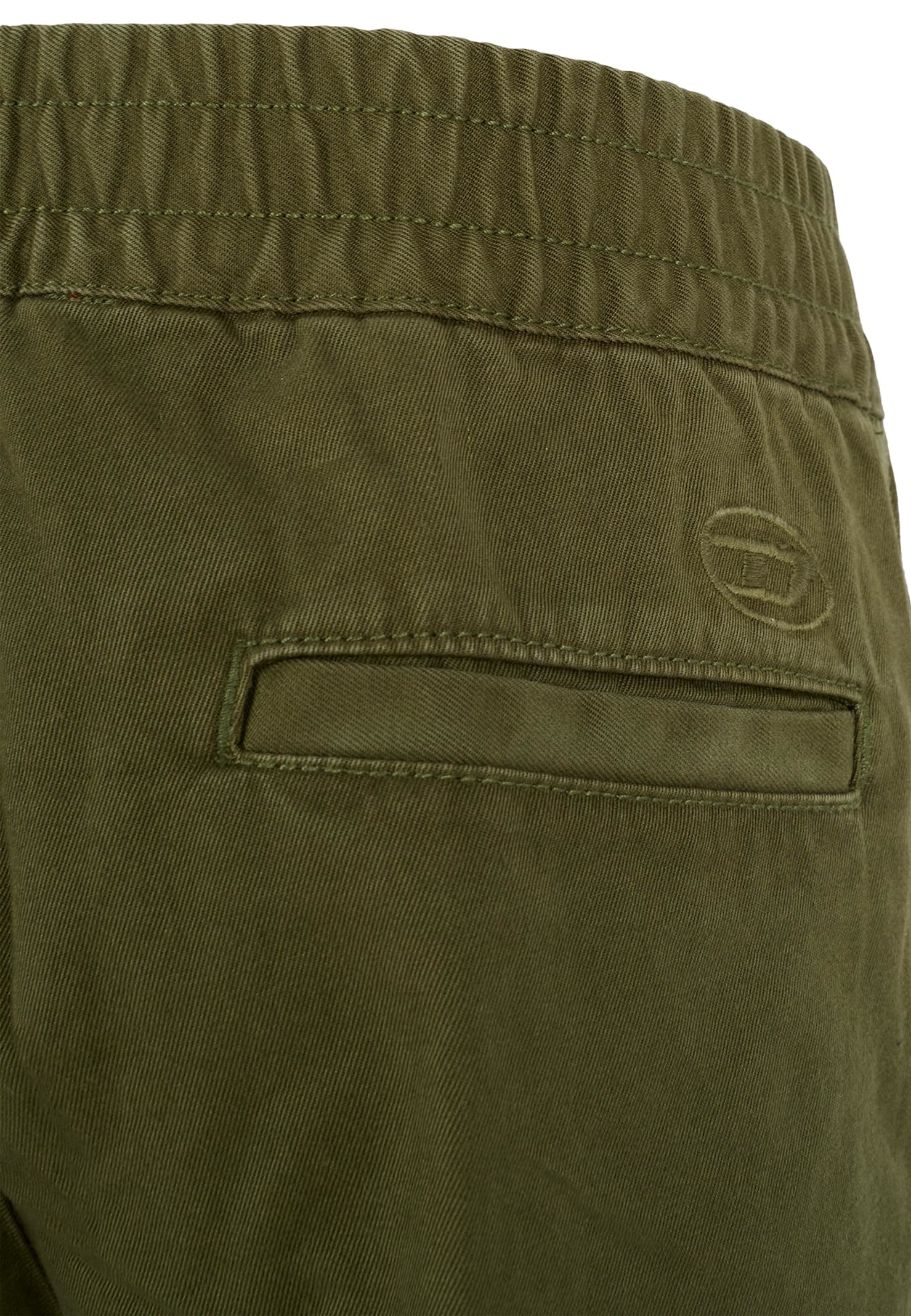 Diesel Green Trousers For Kids With Logo In Green