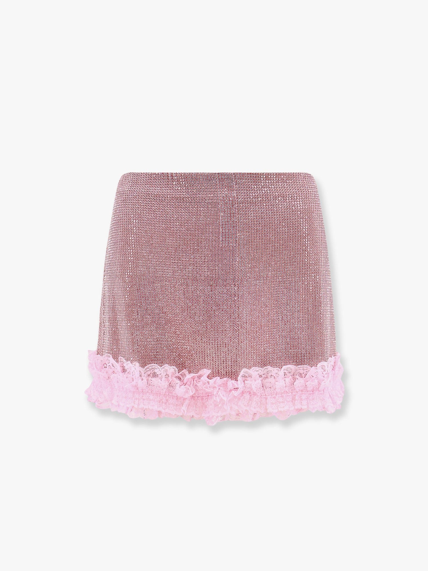 Self-portrait Crystal Miniskirt In Pink
