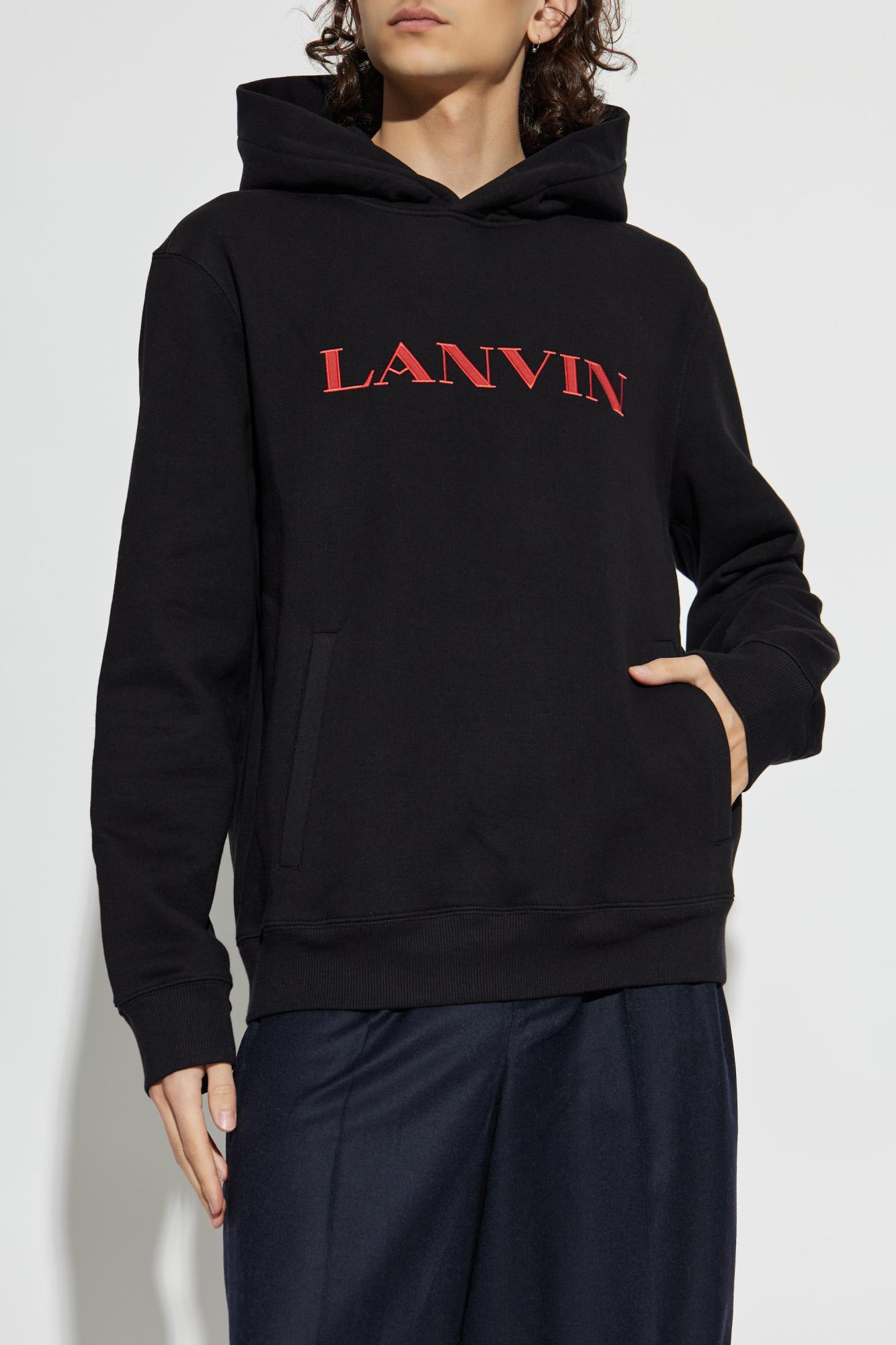 Lanvin Sweatshirt With Embroidered Logo In Black