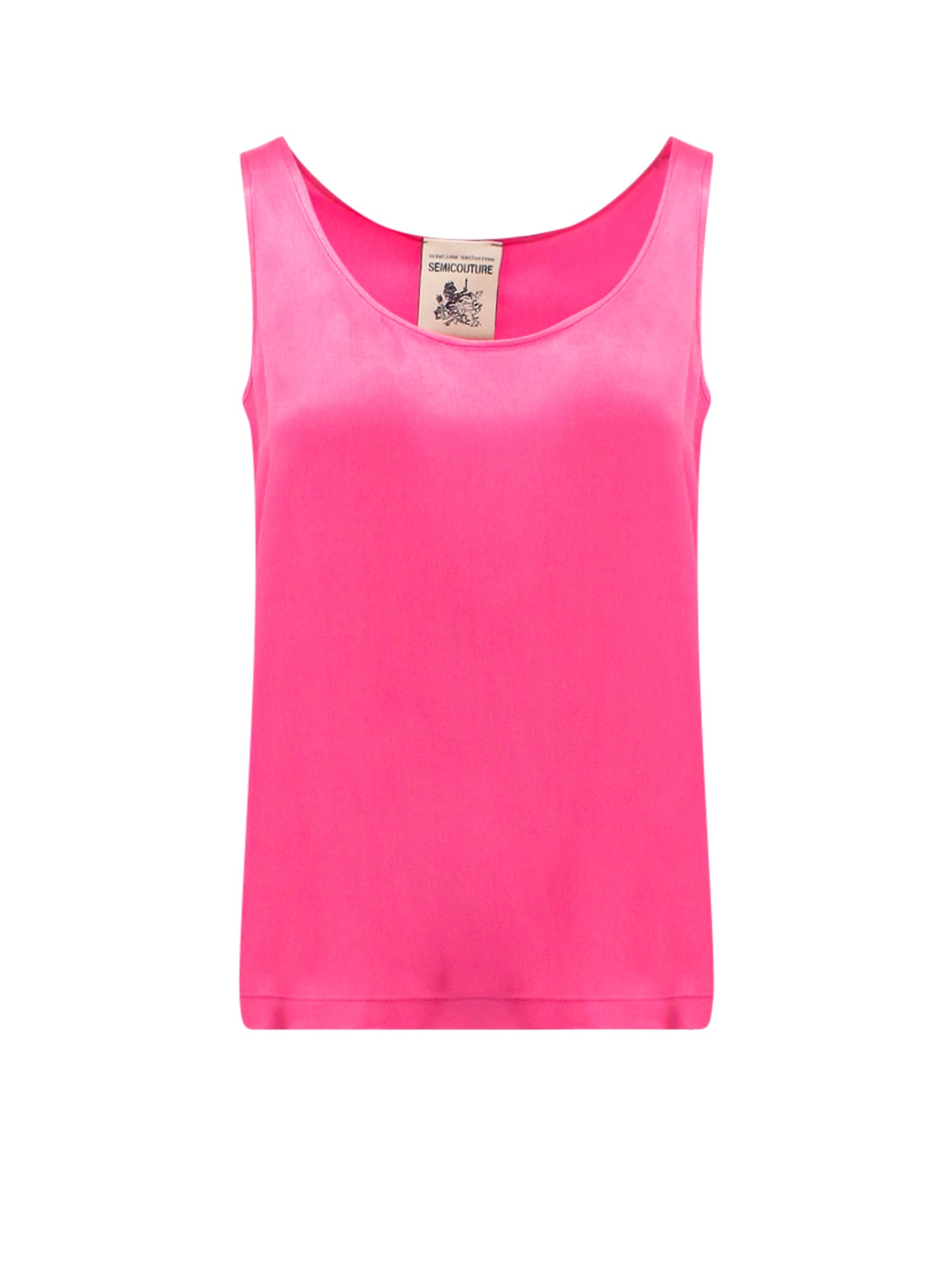 Shop Semicouture Top In Fuchsia