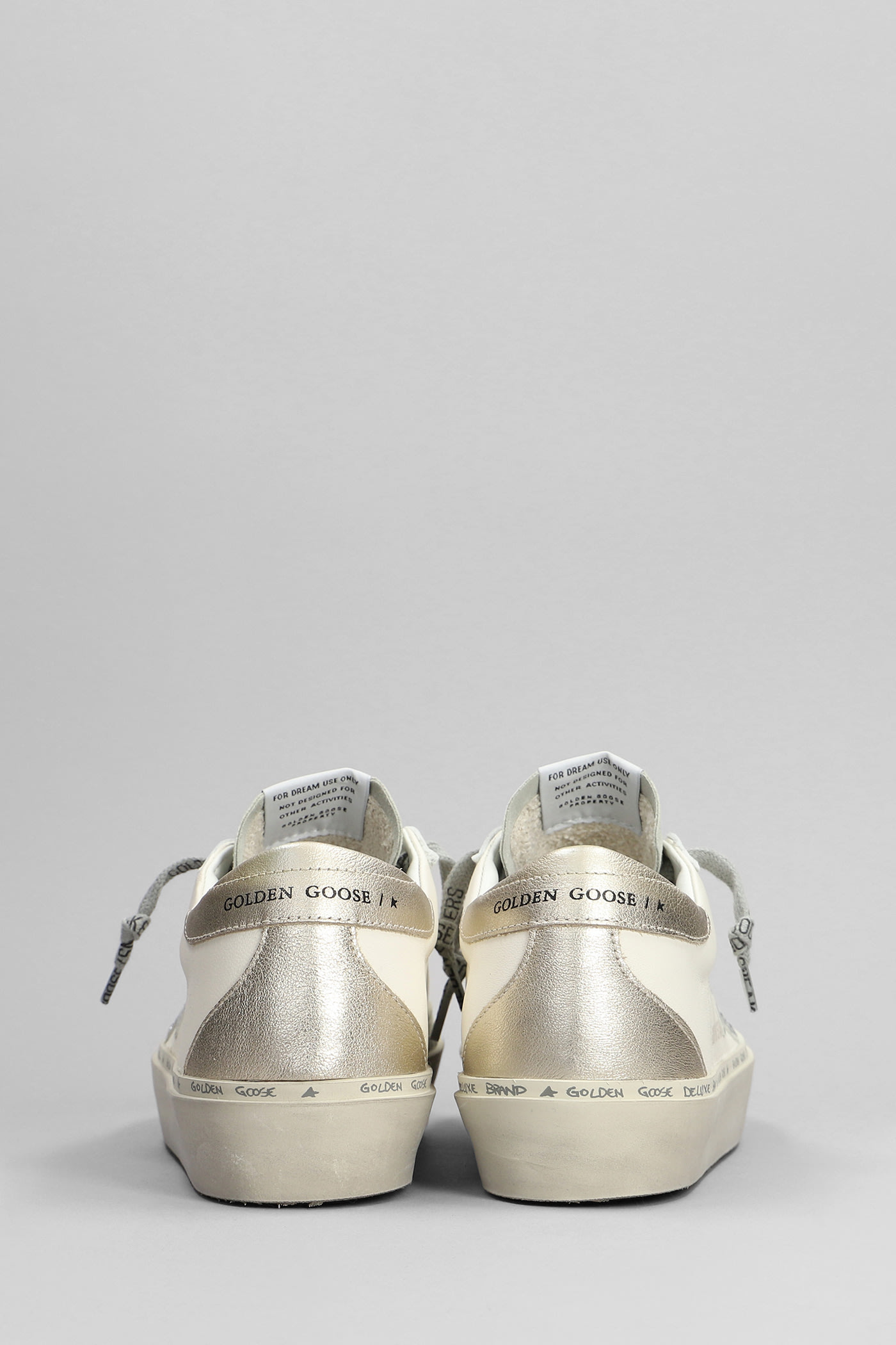 Shop Golden Goose Hi Star Sneakers In White Suede And Leather