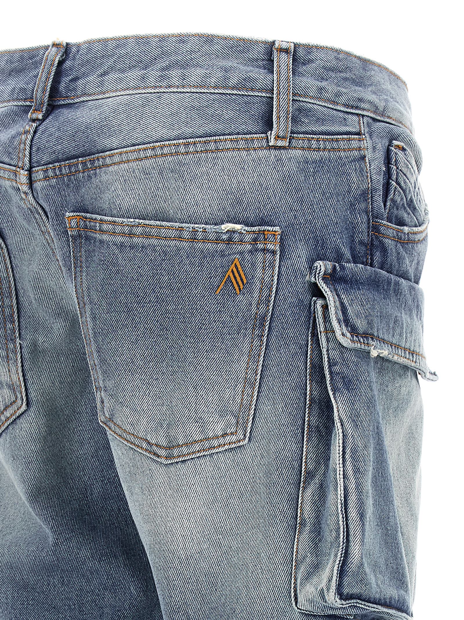 Shop Attico Essie Jeans In Blu Denim