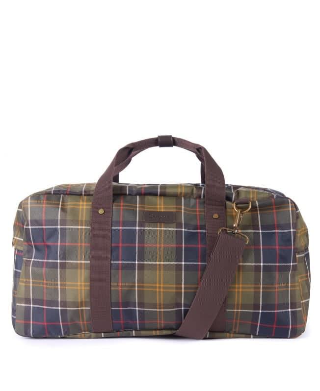 Shop Barbour Torridon Tartan Holdall Bag In Verde