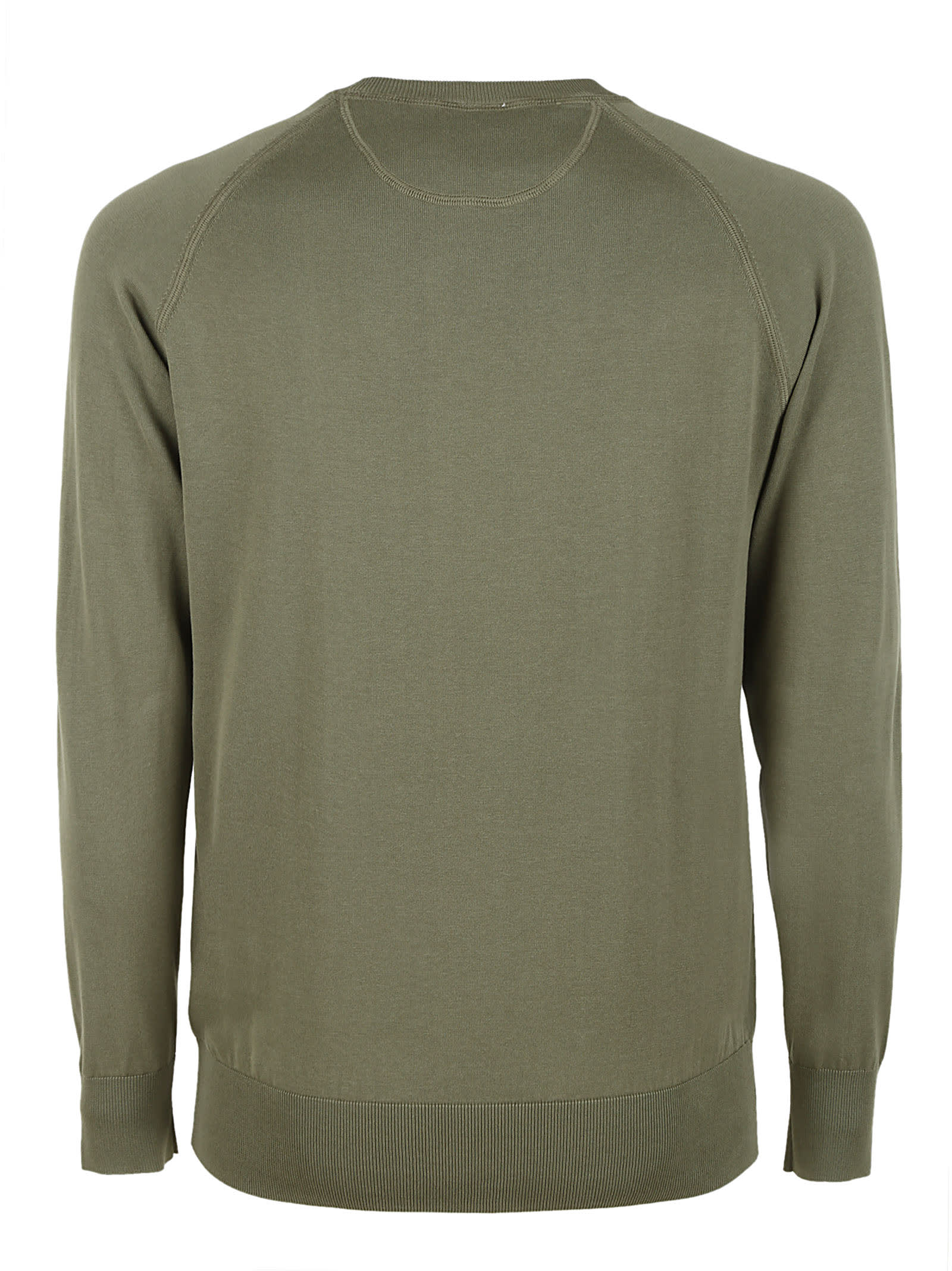 Shop Aspesi Plain Ribbed Sweatshirt In Verde