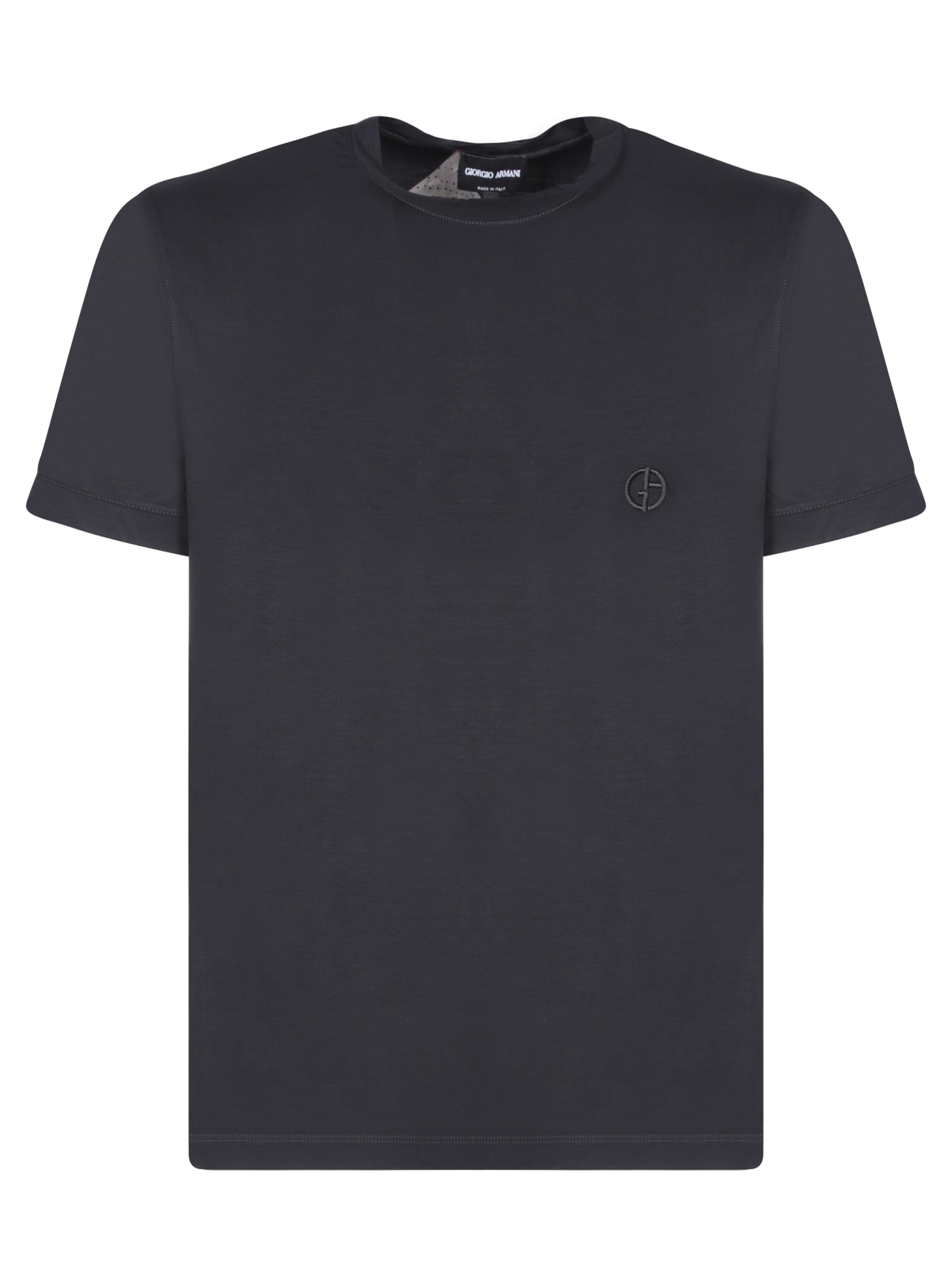 Shop Giorgio Armani Black Logo T-shirt