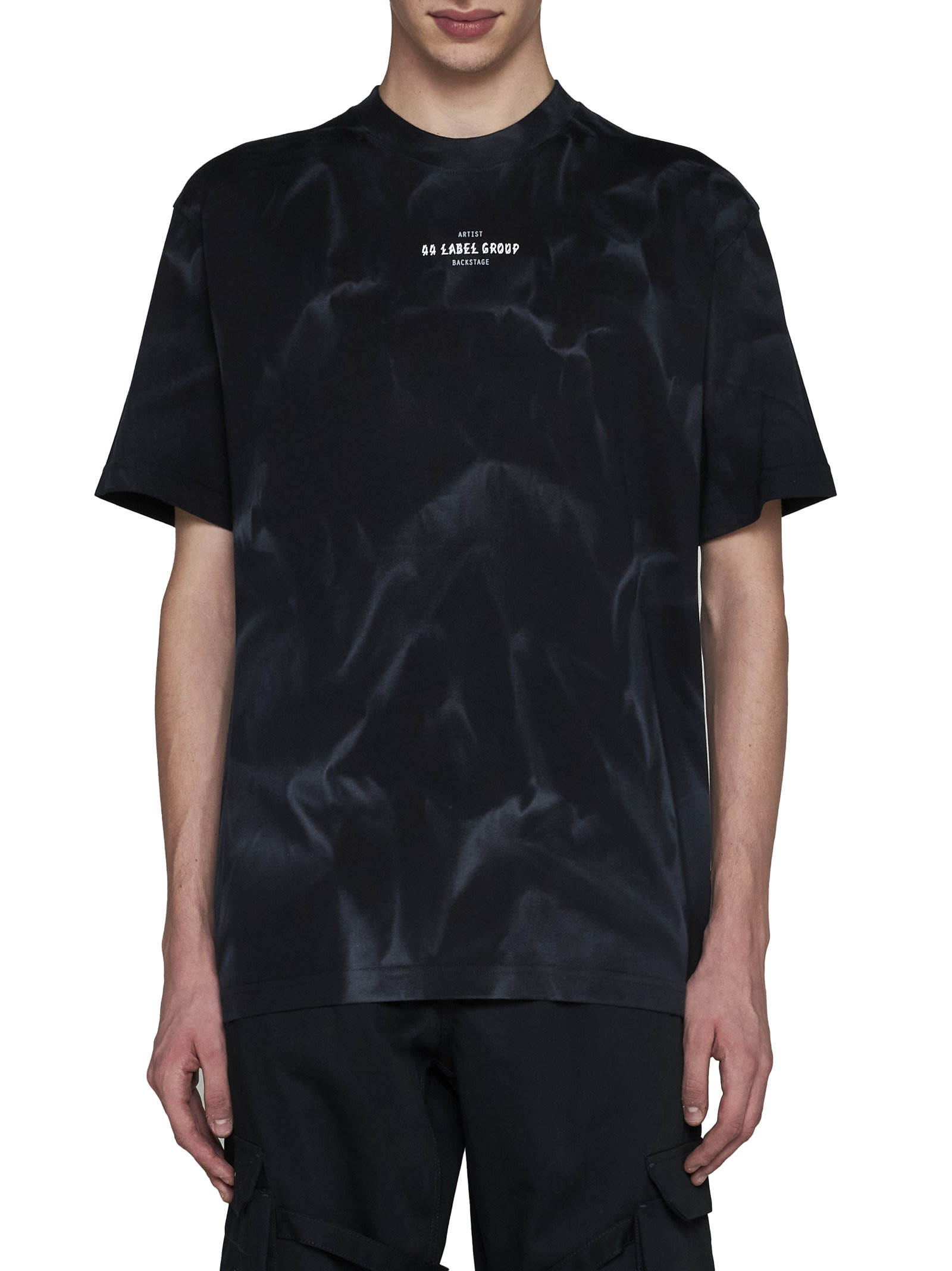 Shop 44 Label Group T-shirt In Black+smoke Effect+44 Smoke