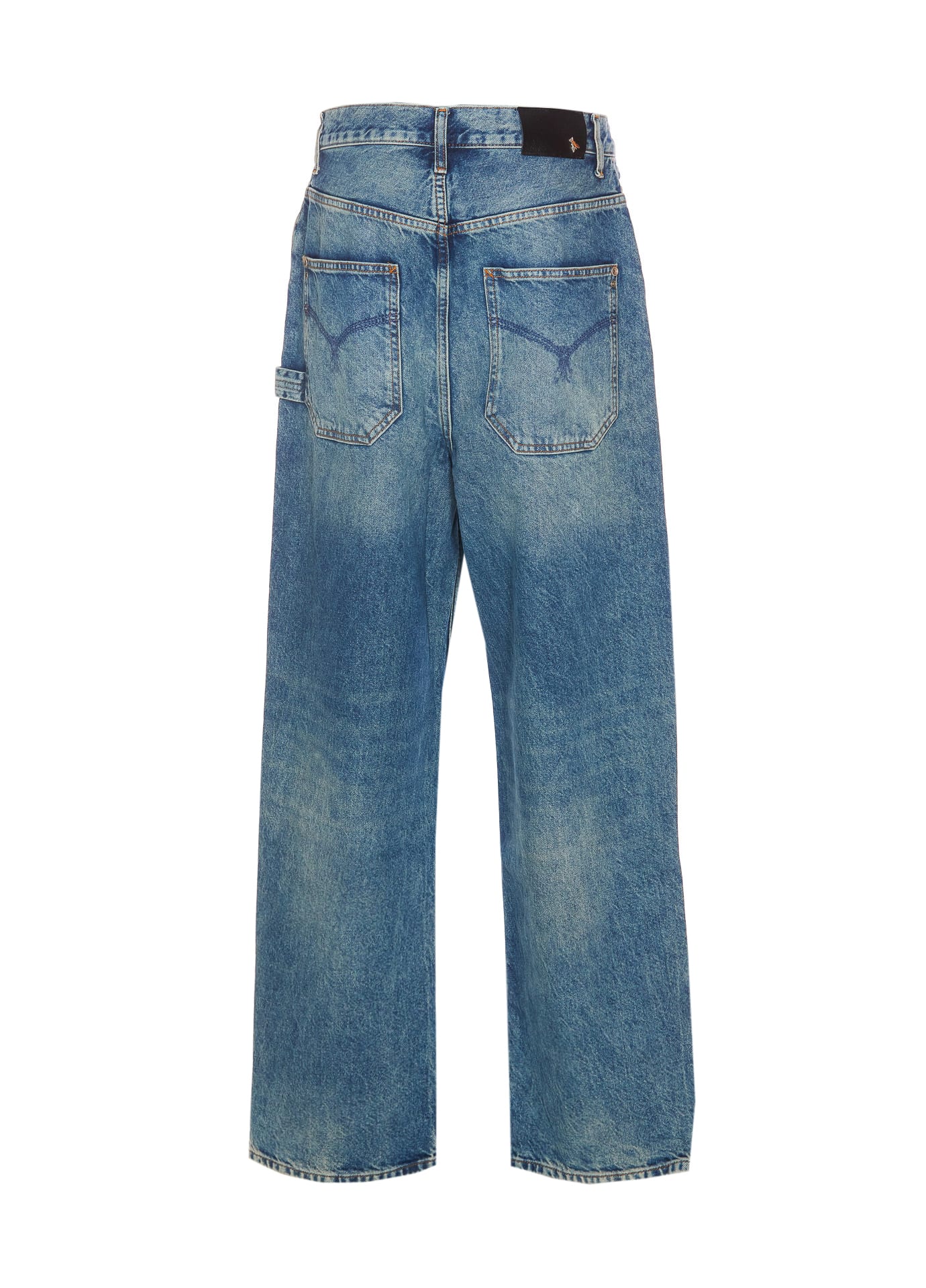 Shop Patrizia Pepe Denim Wide Jeans In Blue