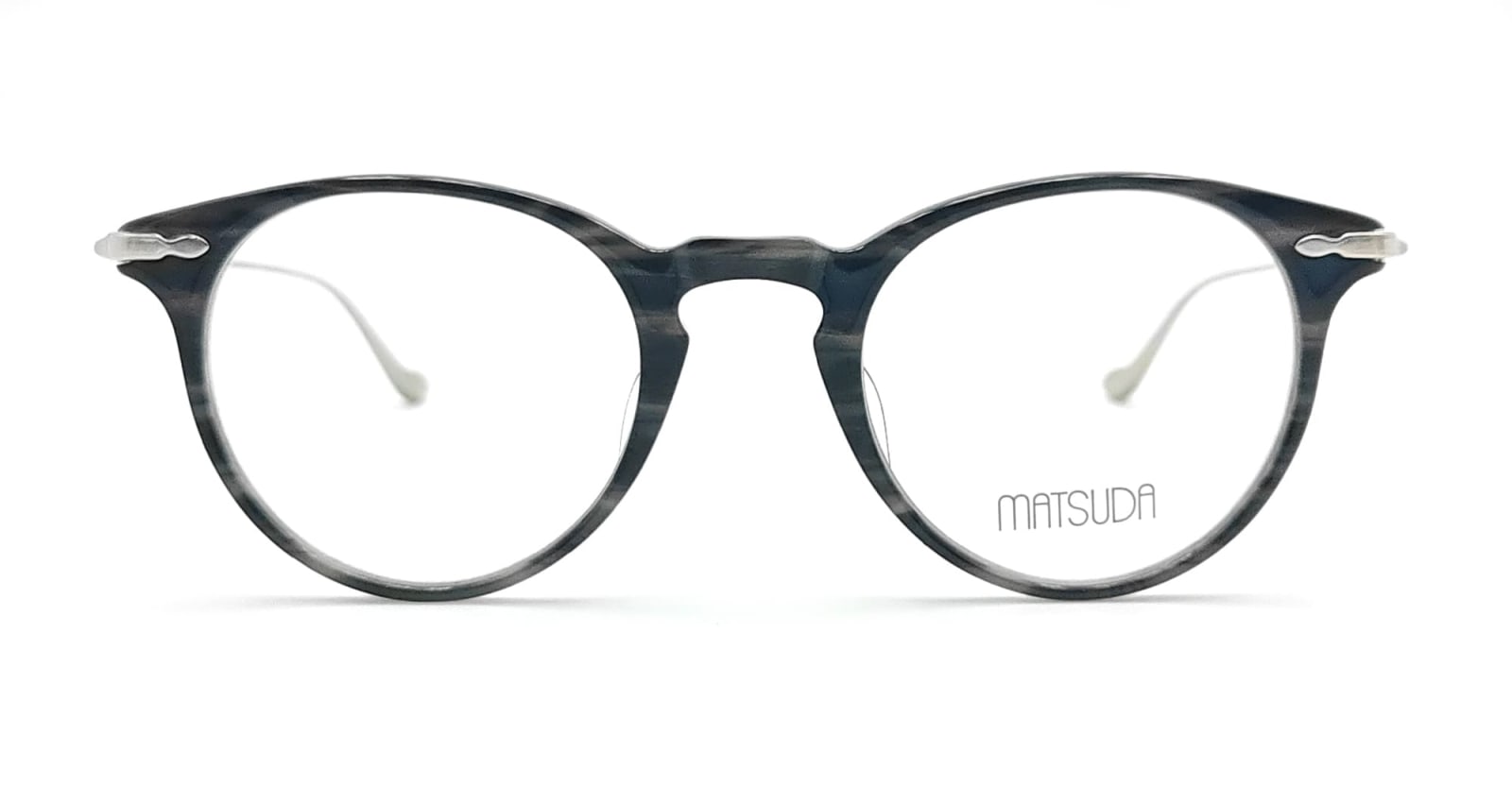 M2056 - Black Stripe / Brushed Silver Rx Glasses