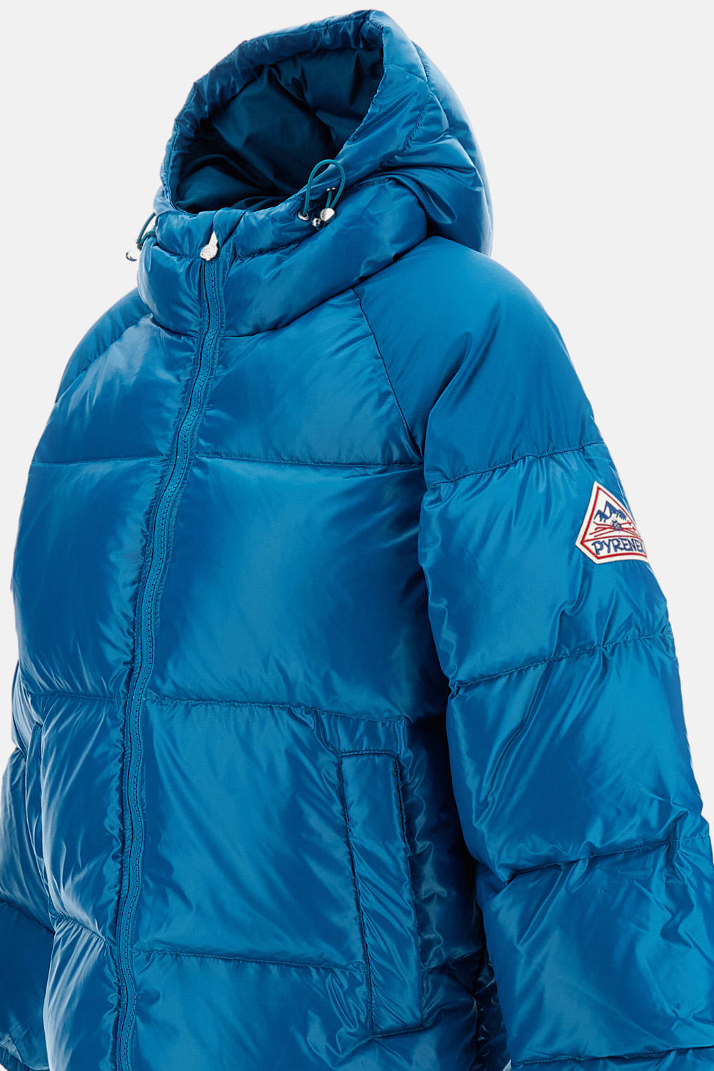 Pyrenex Hooded Cotton Jacket In Blue