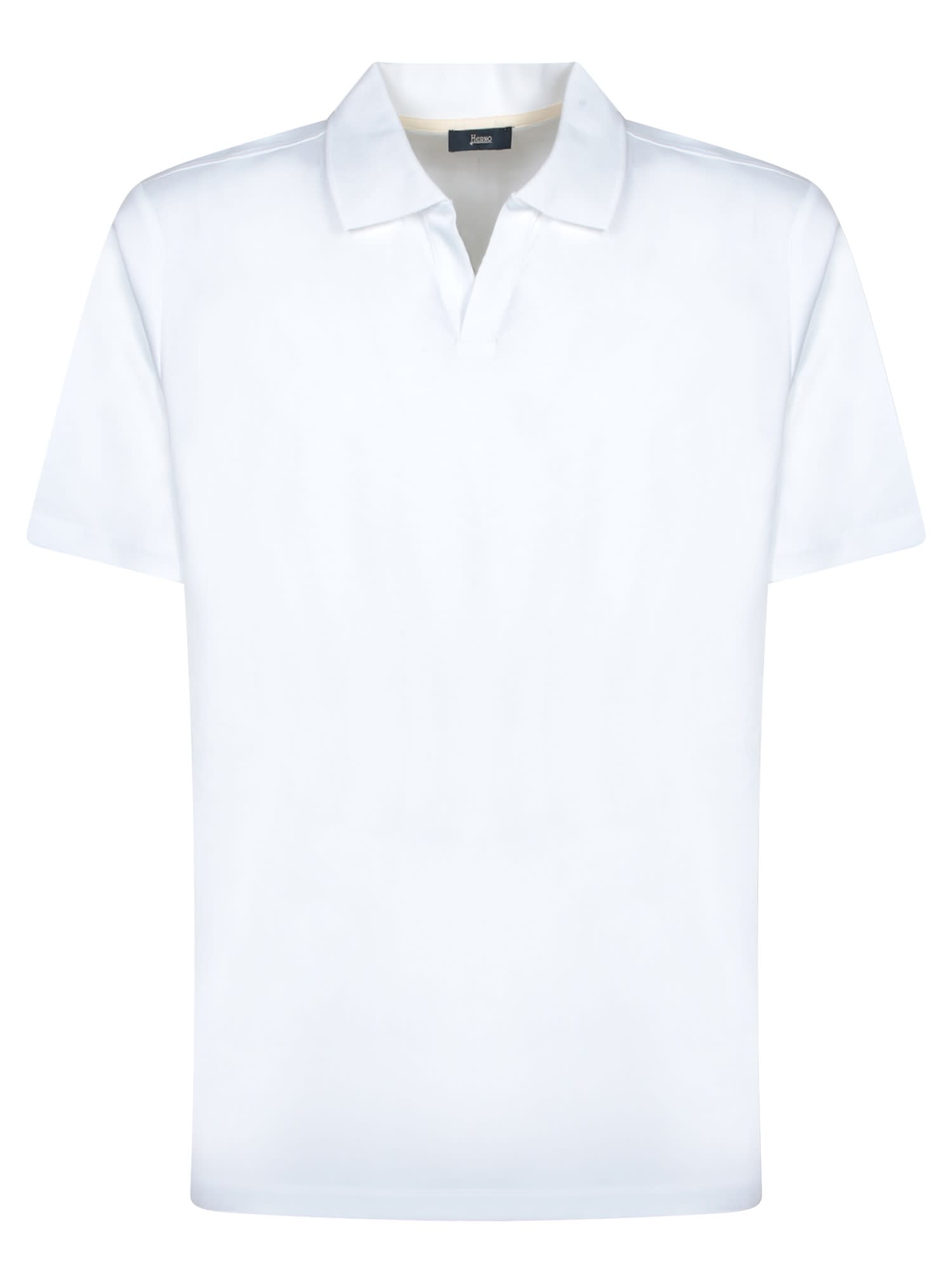 White Derby Interlock Polo