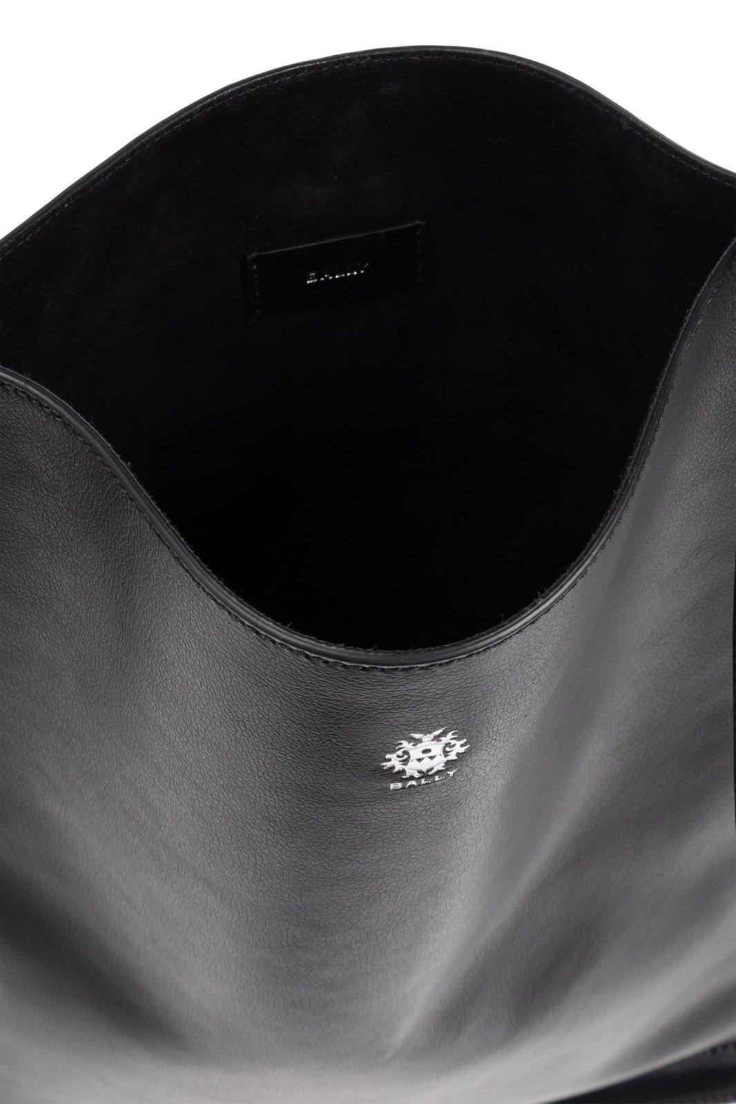 Shop Bally Logo Printed Shoulder Bag