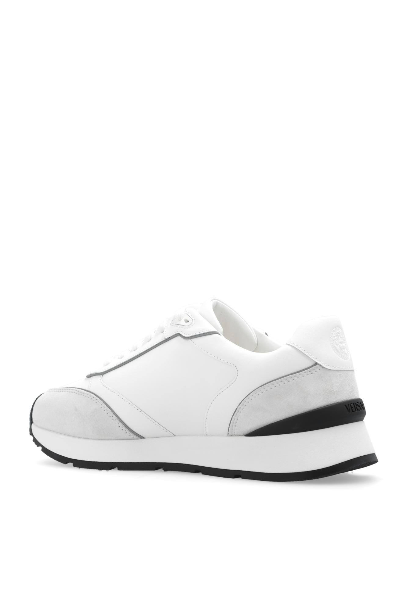 Shop Versace Milano Sneakers In Bianco