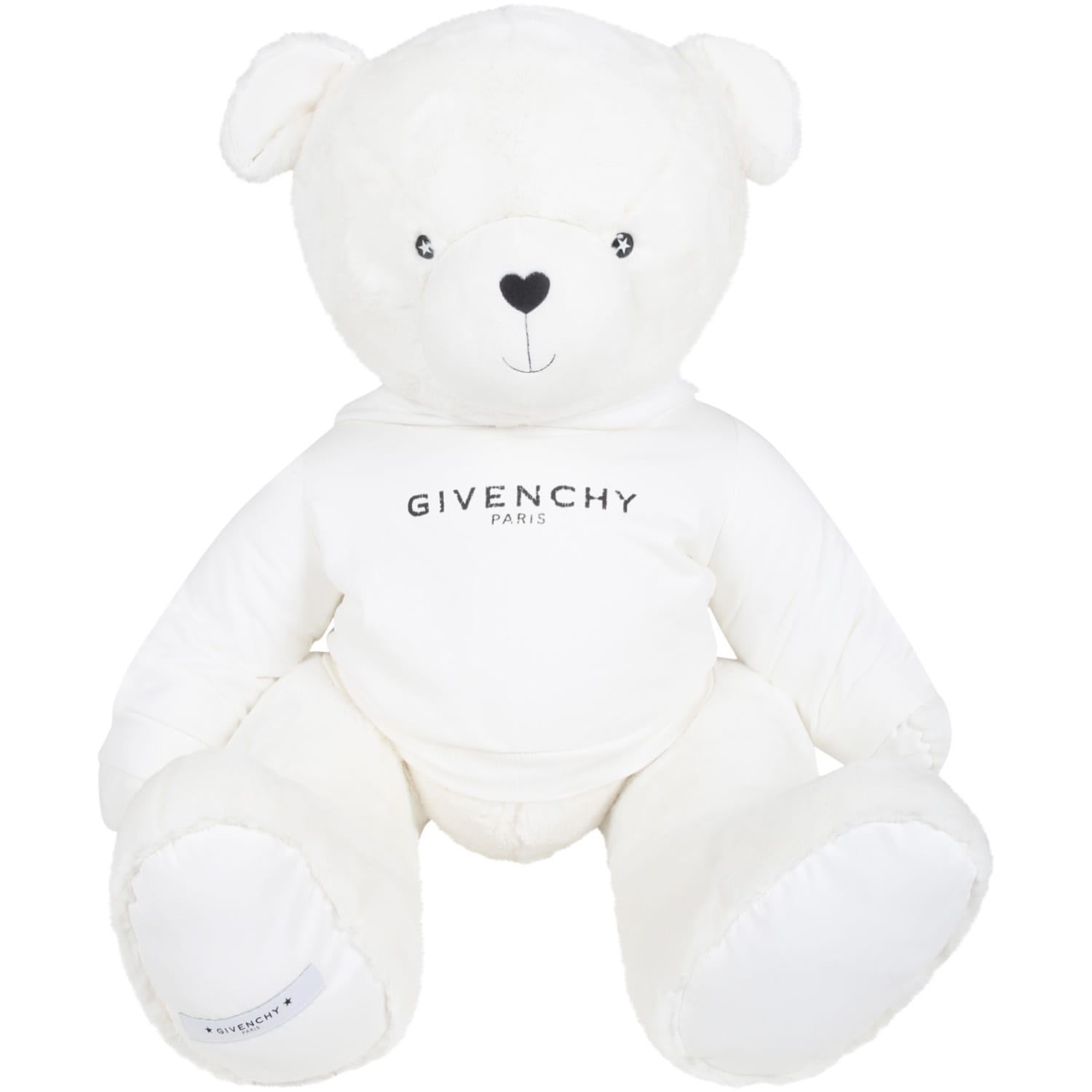 Givenchy White Kids Teddy Bear With Black Logo