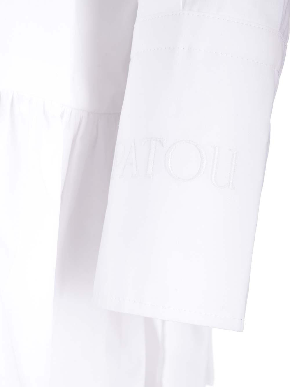 Shop Patou White Poplin Mini Dress