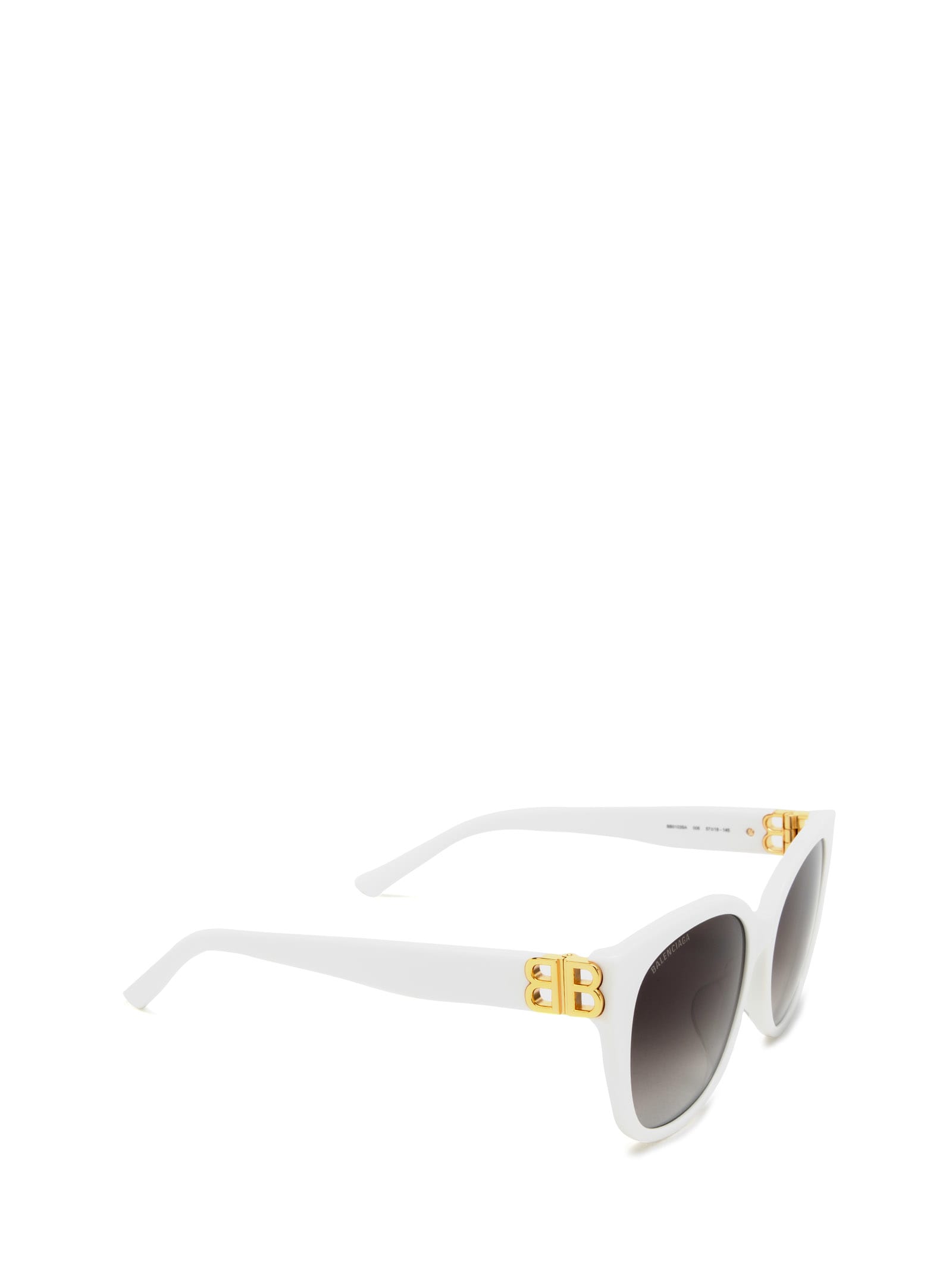 Shop Balenciaga Bb0103sa White Sunglasses