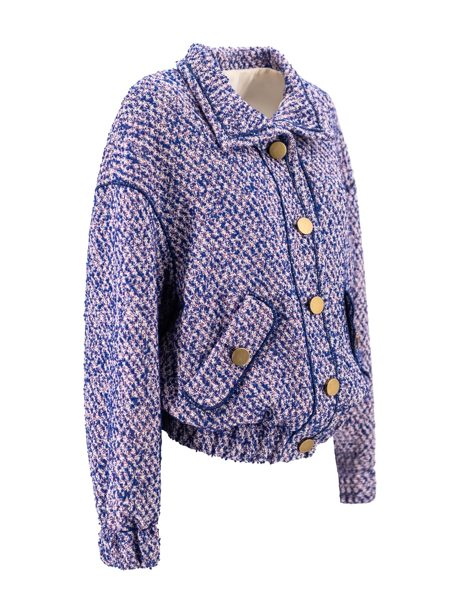 PHILOSOPHY DI LORENZO SERAFINI MULTICOLOR COTTON BLEND OVERSIZE JACKET