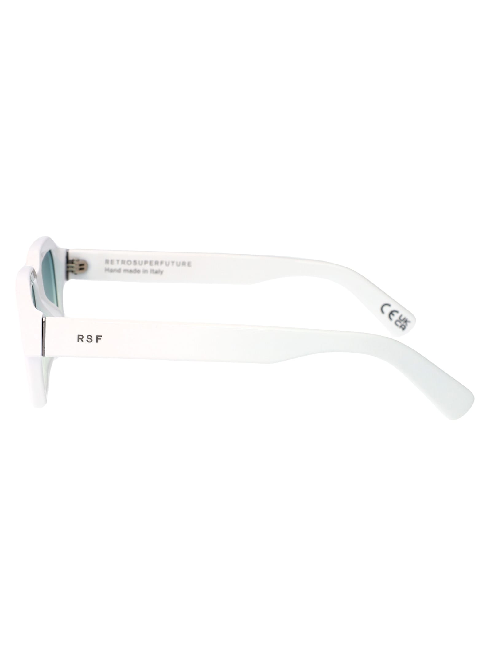 Shop Retrosuperfuture Caro White P04 Sunglasses