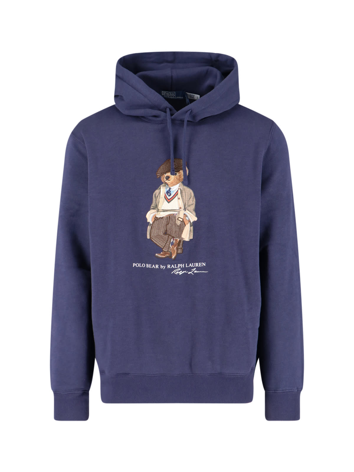 Polo Ralph Lauren Hooded Sweatshirt With Graphic Print And Pocket In Blue