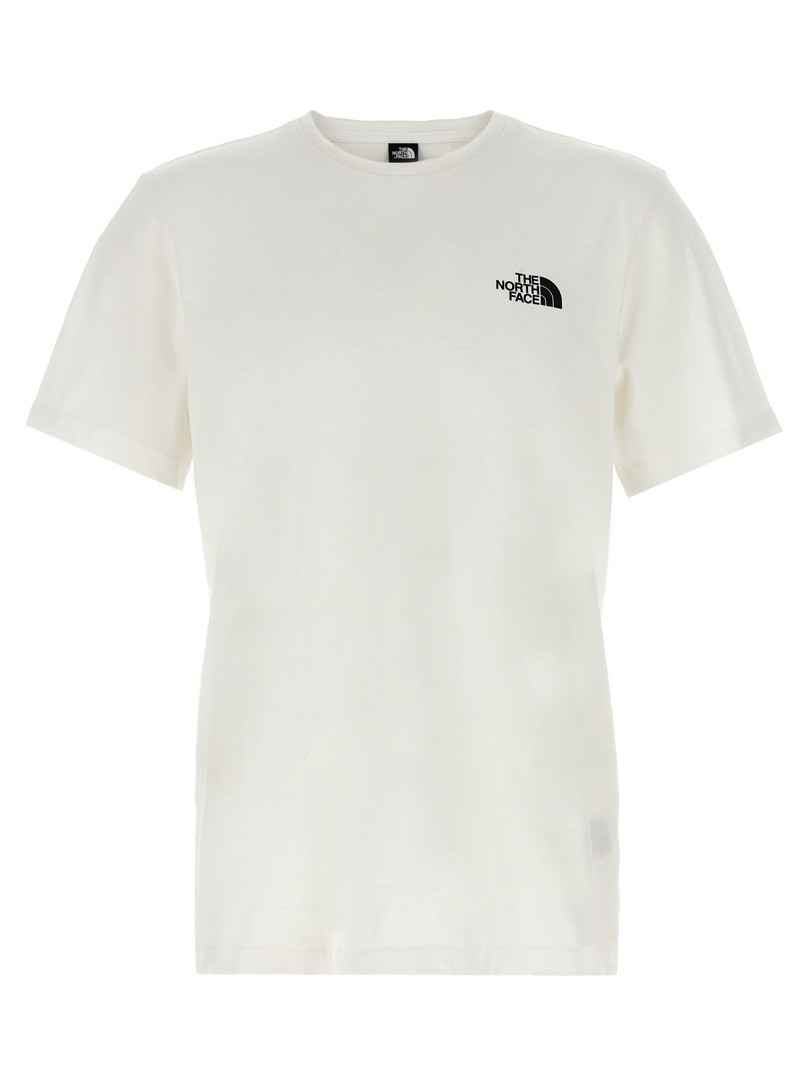 The North Face White T-shirt With Logo Printed On The Front And Back In Cotton Blend Man