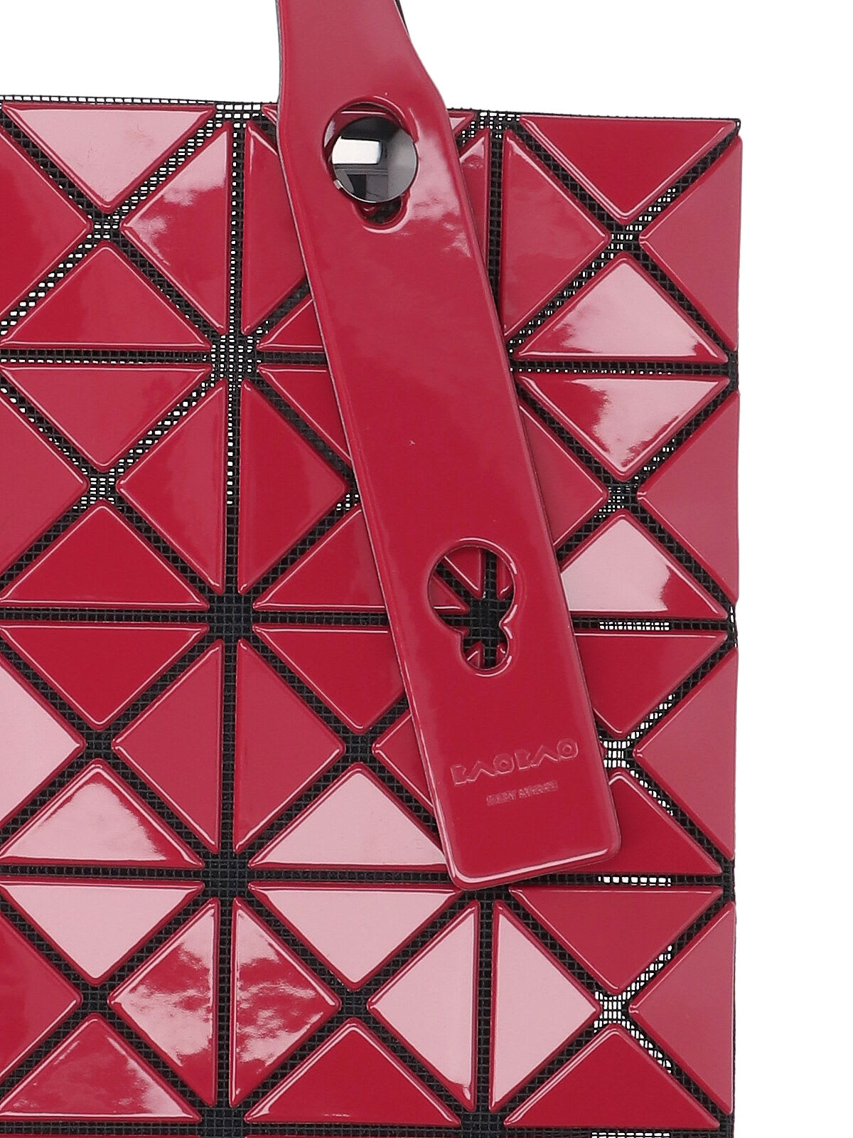 Bao Bao Issey Miyake Geometric Tote Bag Glossy Finish In Red