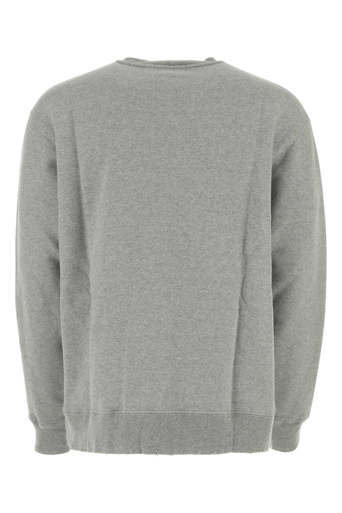 Ambush Grey Cotton Blend Oversize Sweatshirt In Lightgrey