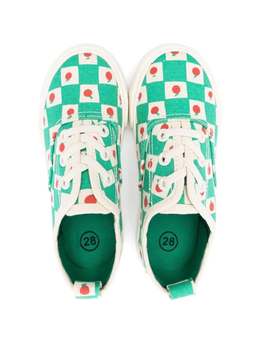 Bobo Choses Tomato-print Checked Sneakers In White