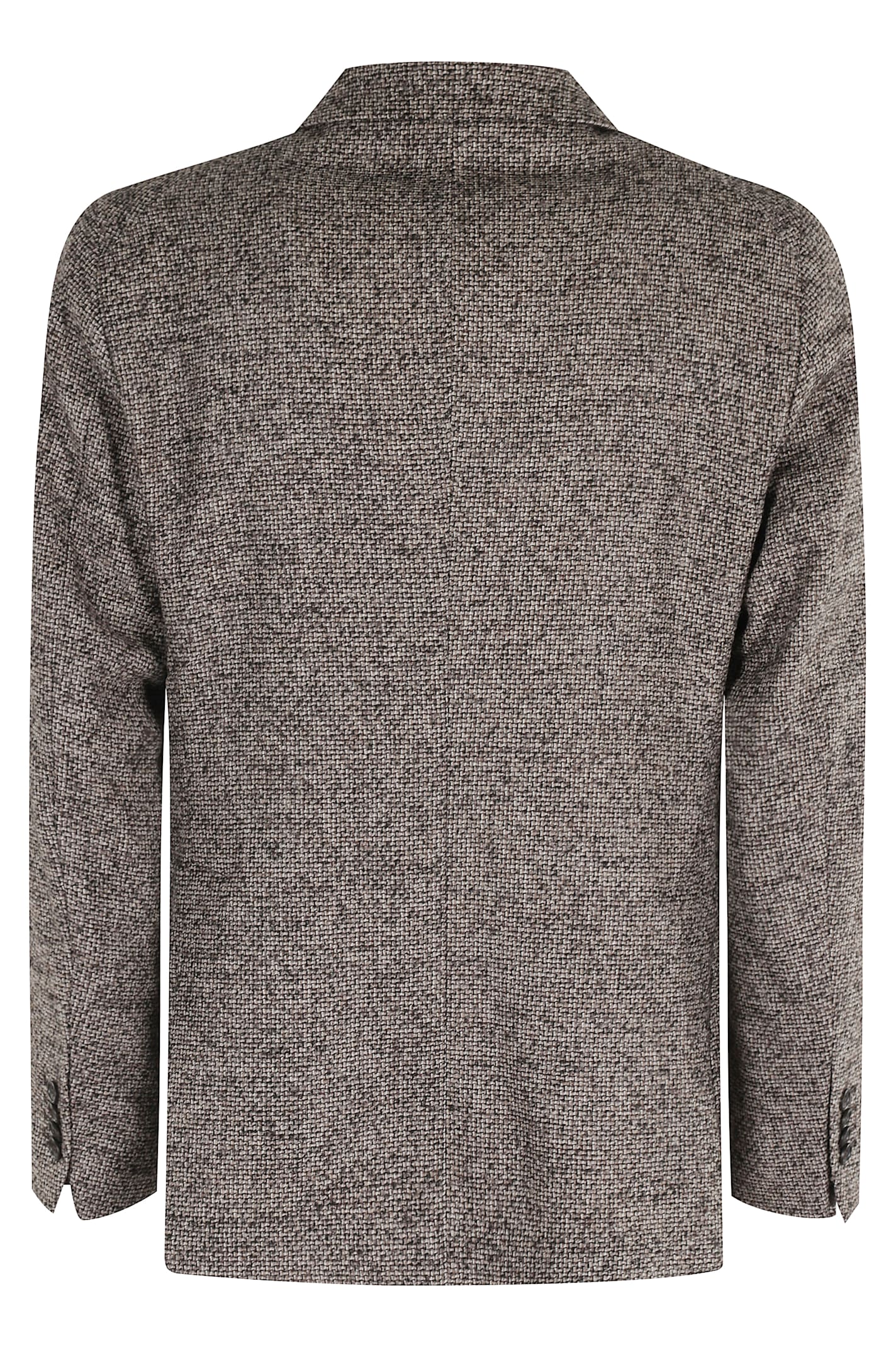 Tagliatore Tailored Brown Jacket With Textured Tweed Finish In Gray