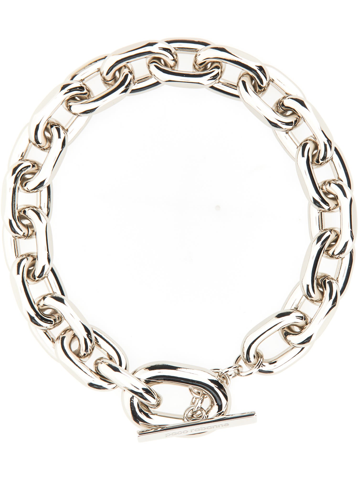 Shop Paco Rabanne Necklace Xl Link In Silver