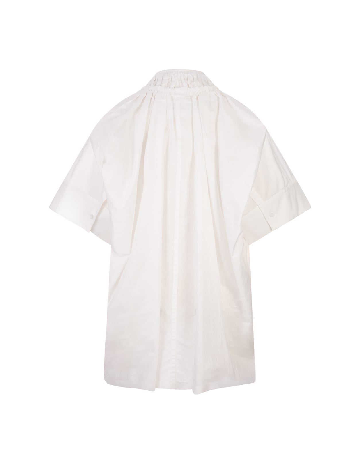 Shop Jil Sander White Shirt With Gathering On The Neck