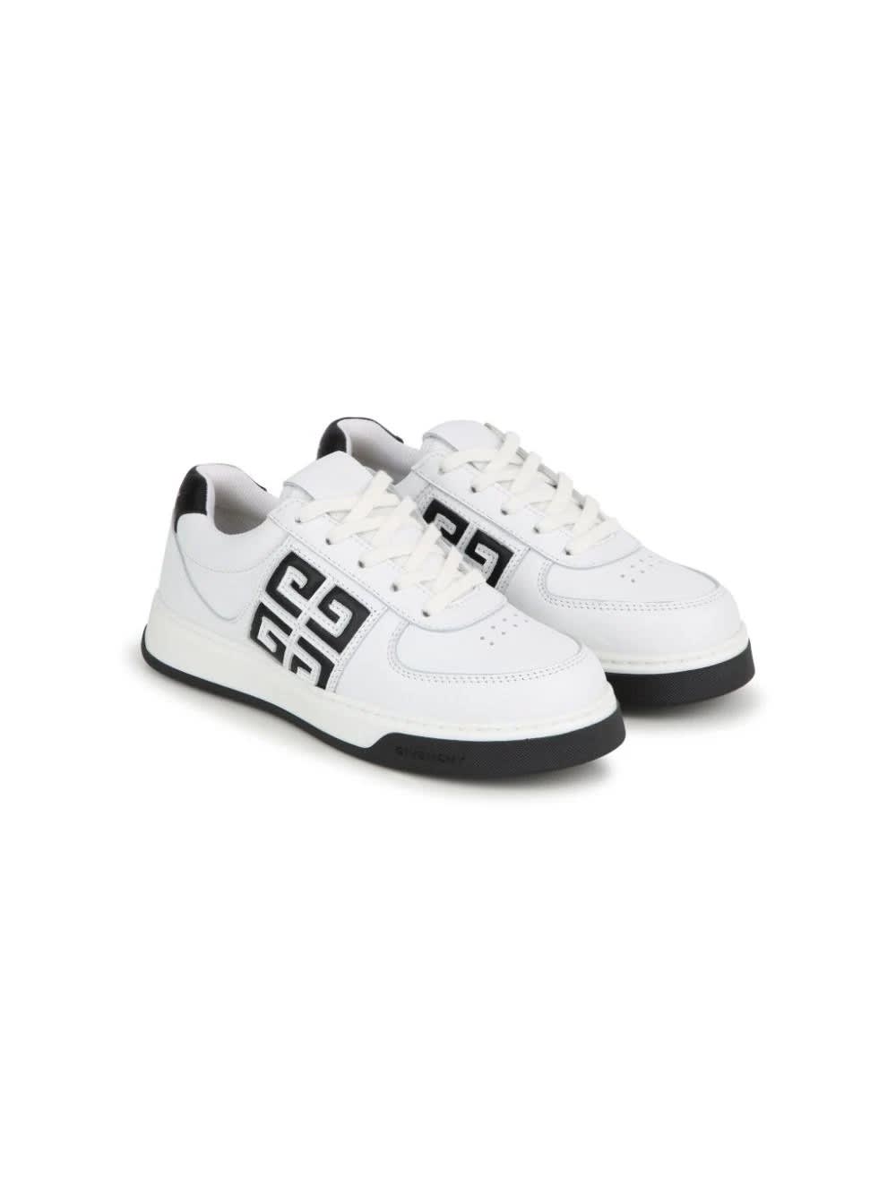 Shop Givenchy G4 Sneakers In White And Black Leather