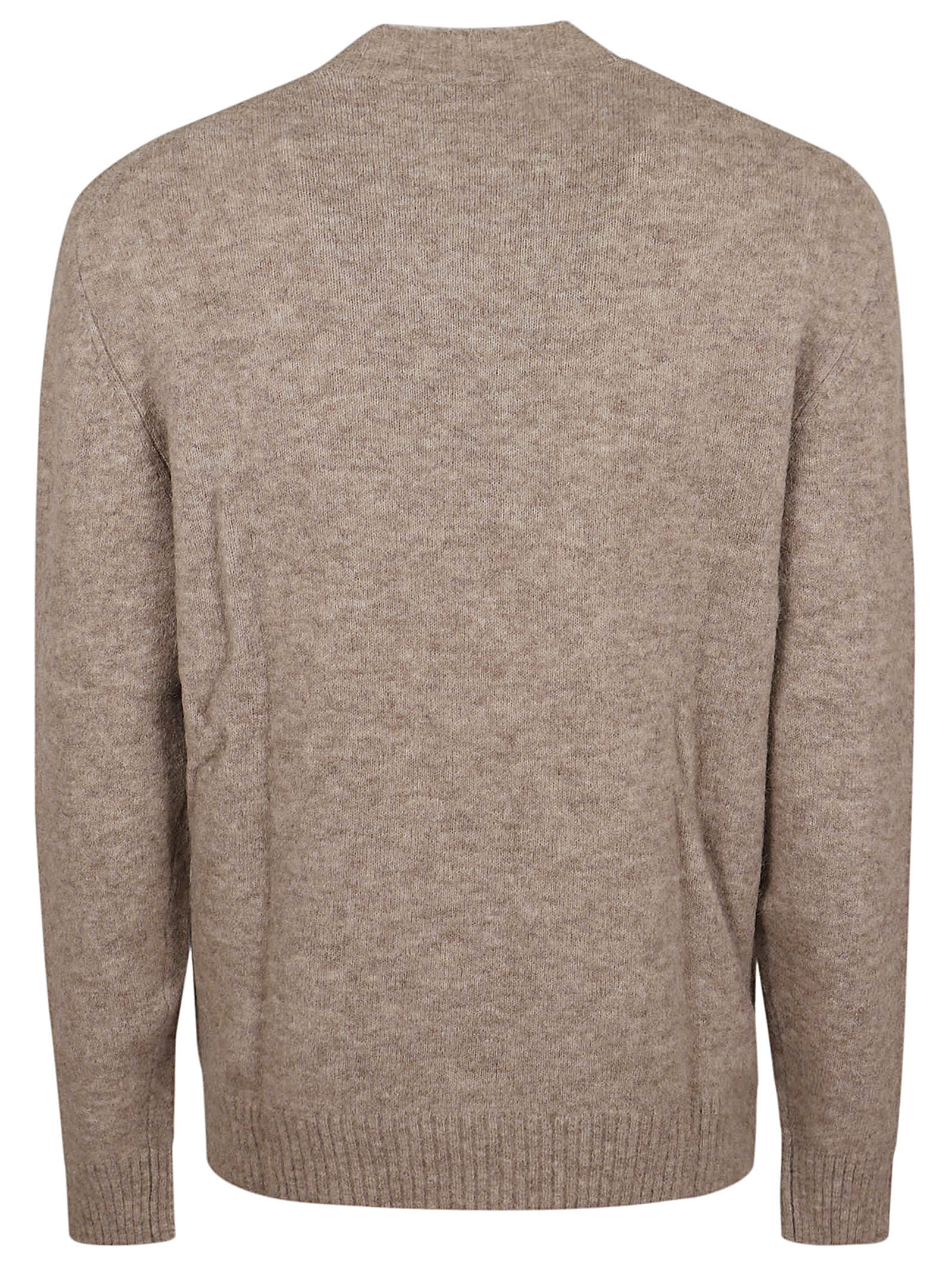 Shop Ballantyne Round Neck Pullover In Beige