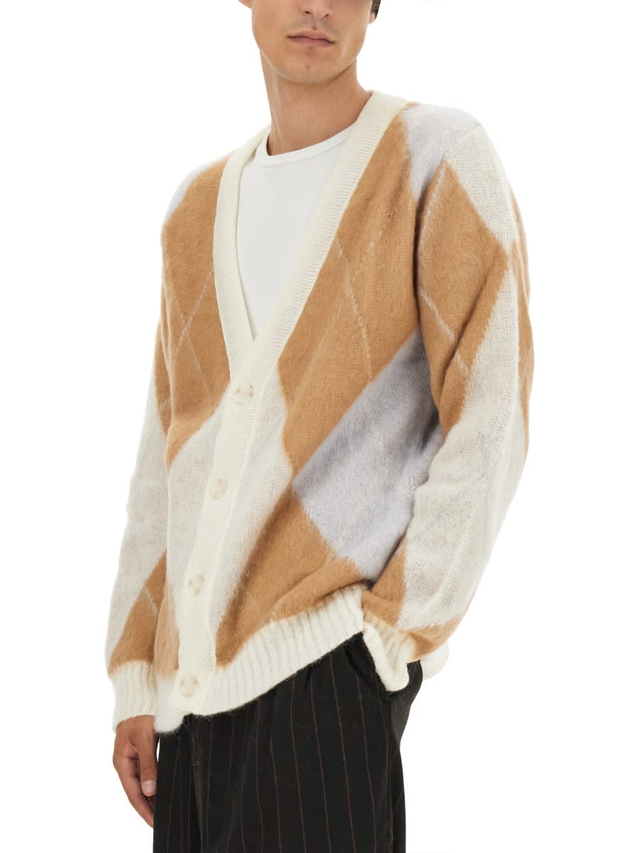 Shop Family First Milano V-neck Cardigan In Beige