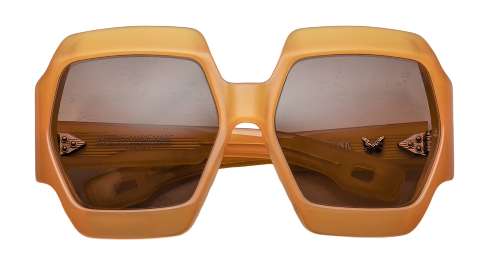 Shop Jacques Marie Mage Grandfunk - Bengal Sunglasses In Orange