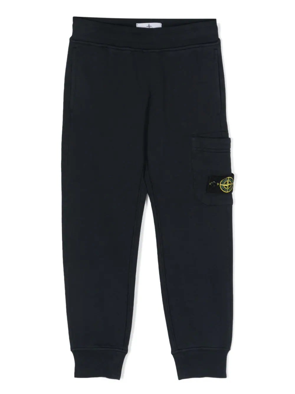 Stone Island Junior Kids' Navy Blue Joggers With Logo Patch