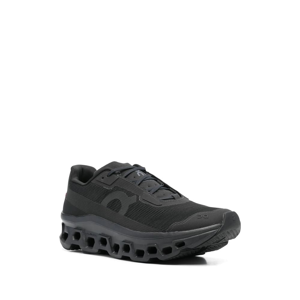 On Cloudmster Void Mesh Sneakers In Black