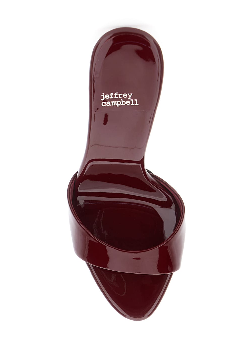 Shop Jeffrey Campbell Ce-soire Red Mules With Almond Toe And High Stiletto Heel In Patent Leather Woman