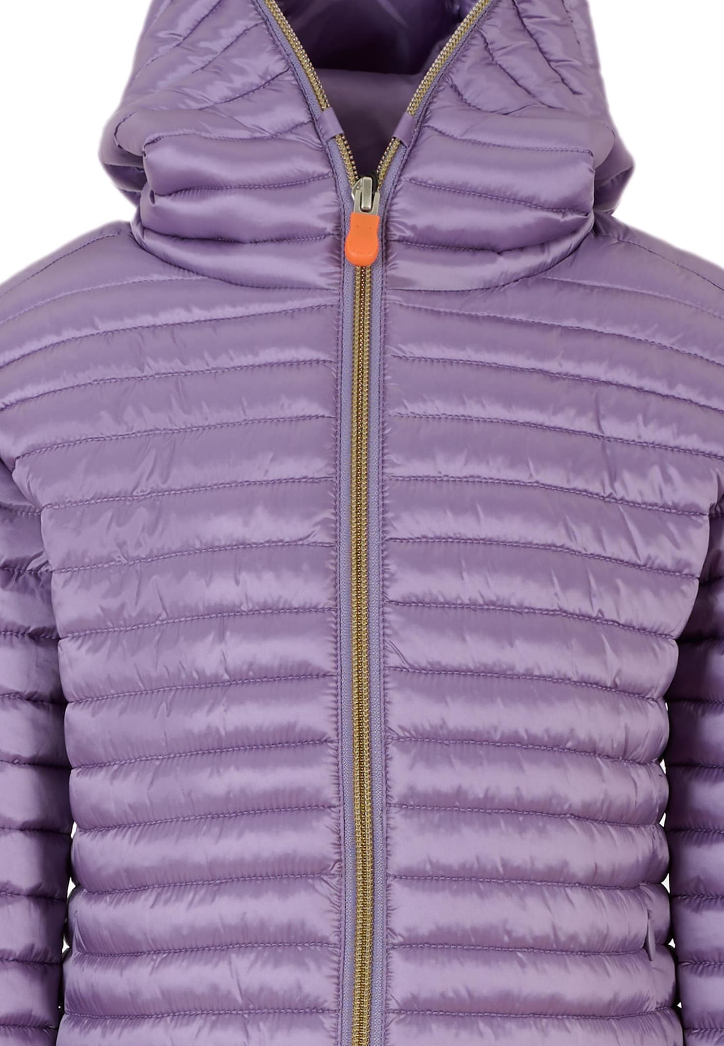 Save The Duck Purple Rosy Down Jacket For Girl With Logo In Purple