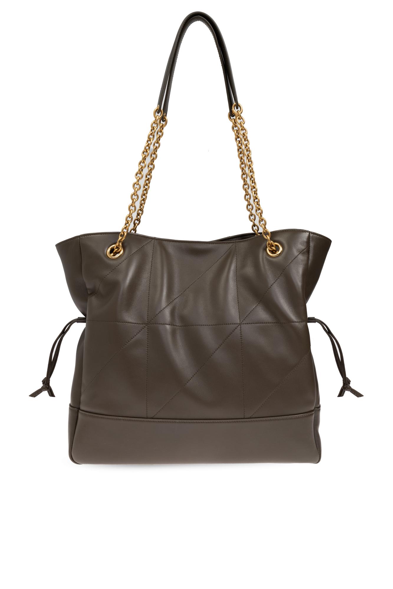 Saint Laurent Jamie 4.3 Shopping Tote Bag In Quilted Leather In Green