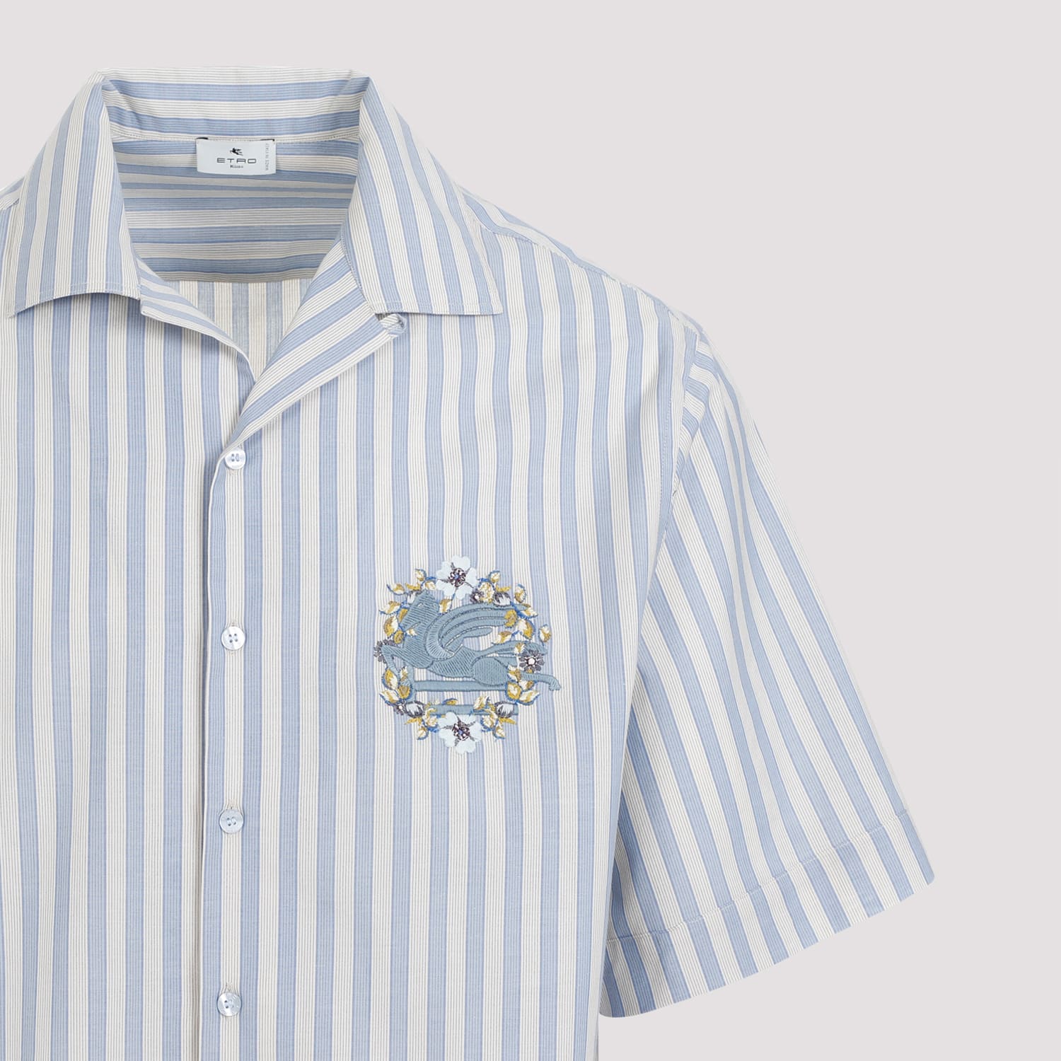 Shop Etro Bowling Shirt In Rigato