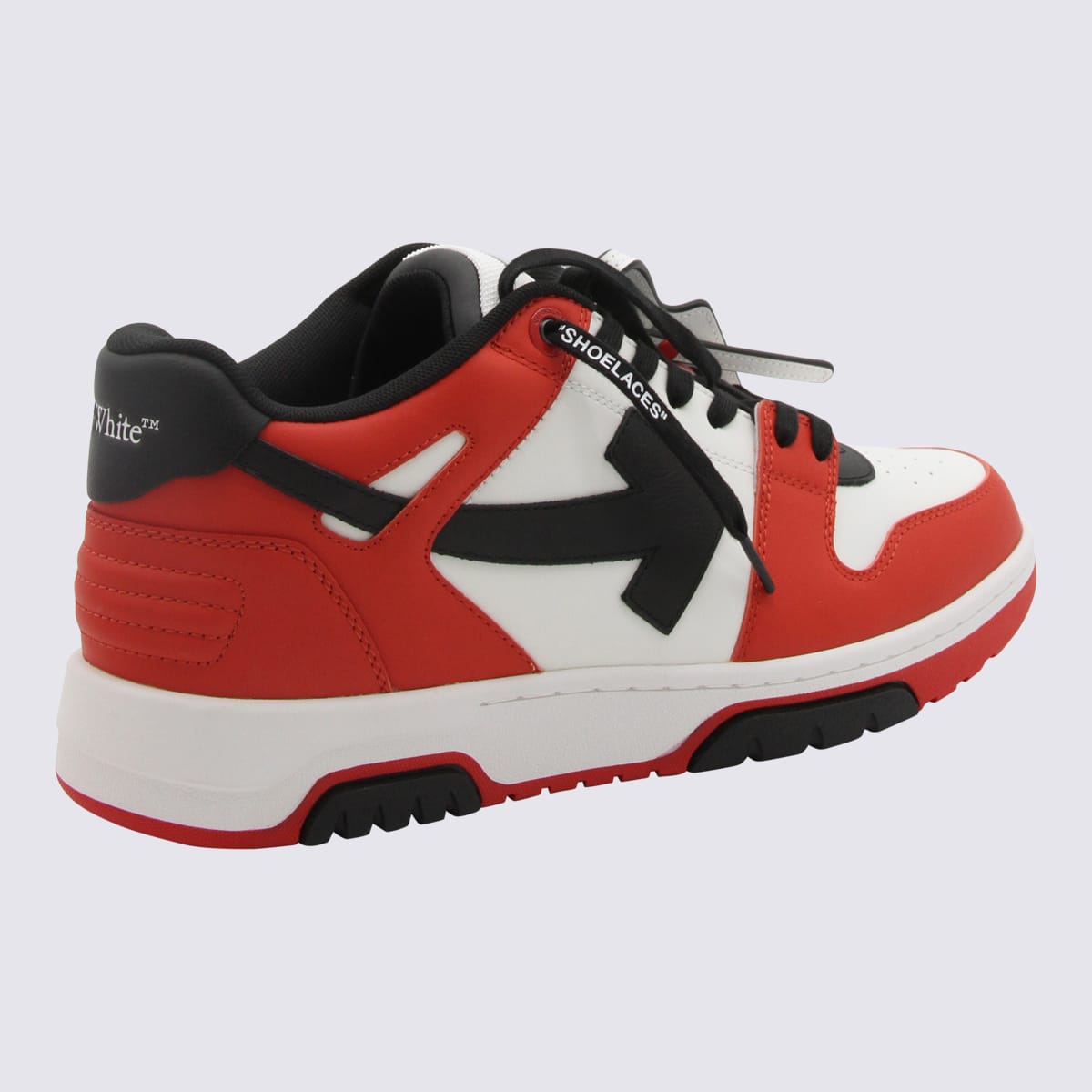 Shop Off-white White Red And Black Leather Out Of Office Sneakers