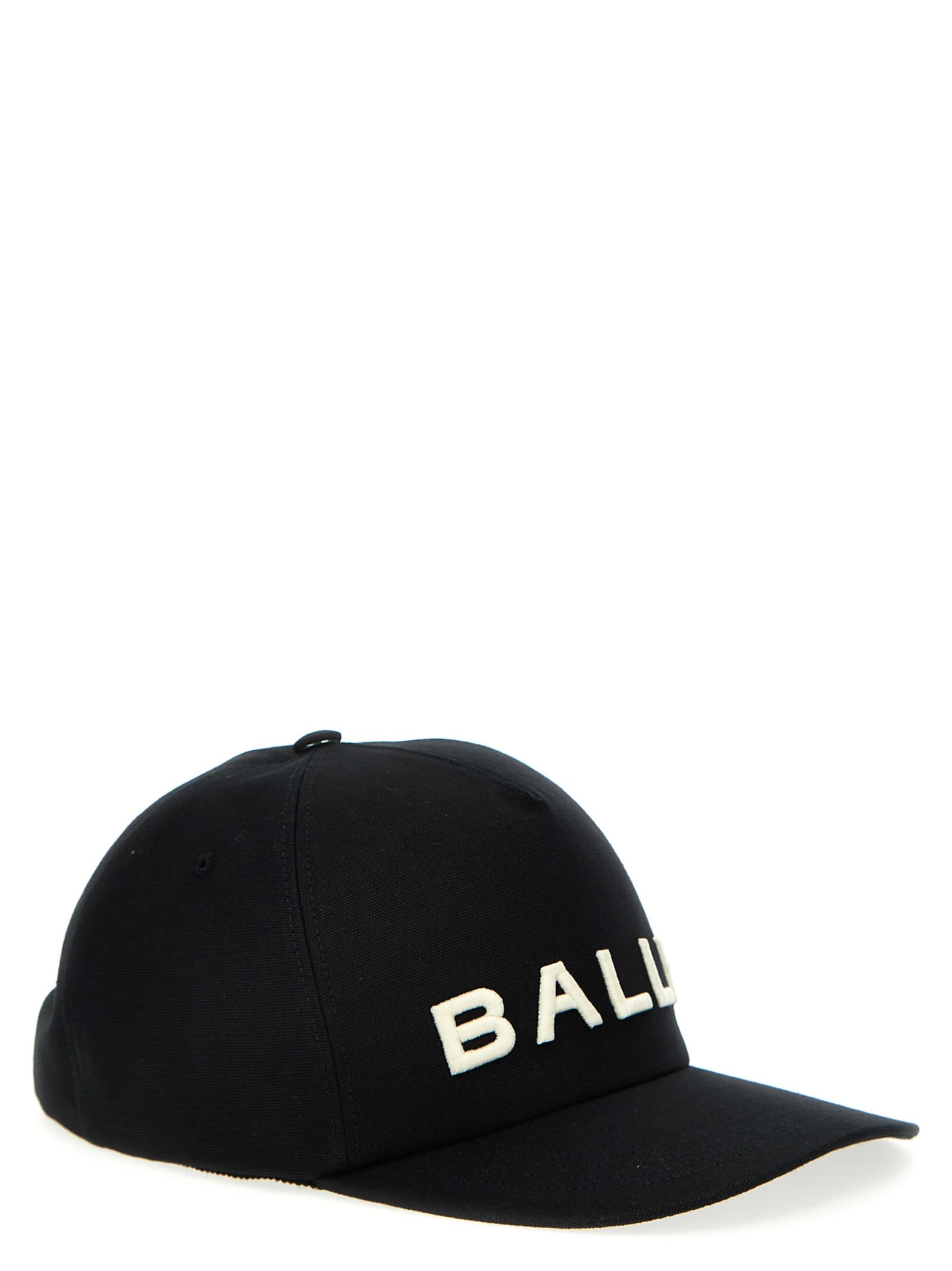 Shop Bally Embroidered Logo Hat In Black
