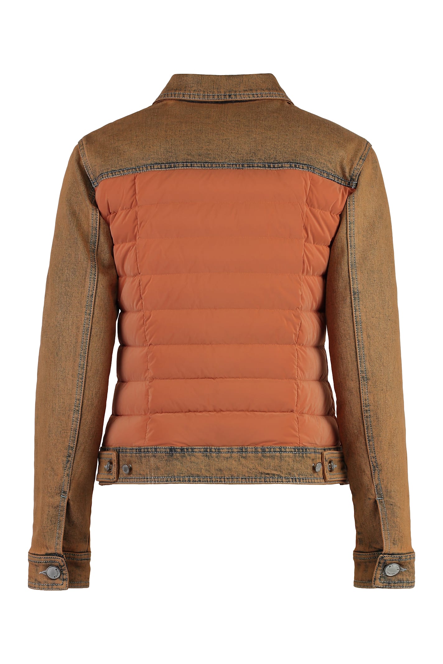 Moorer Petunia Padded Front Panel Jacket In Green