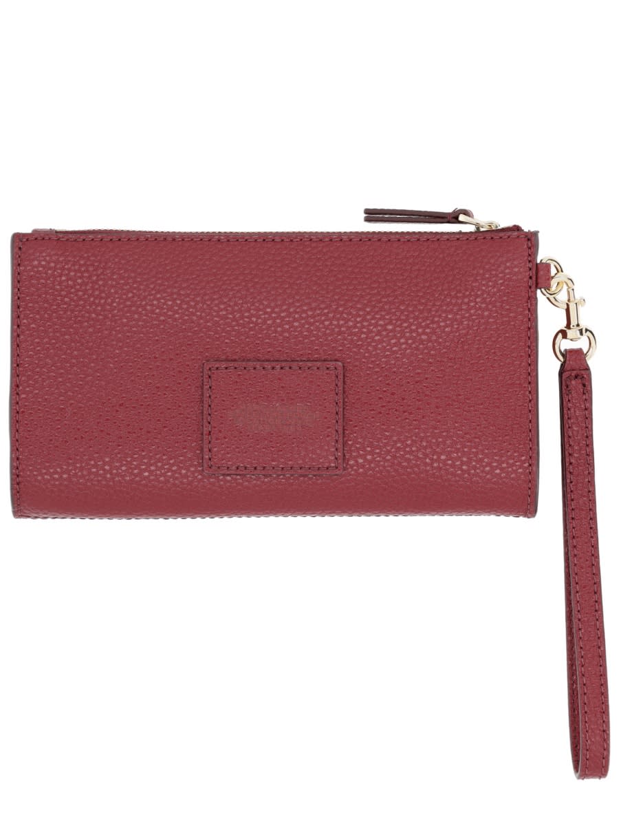 Marc Jacobs Leather Pouch In Burgundy